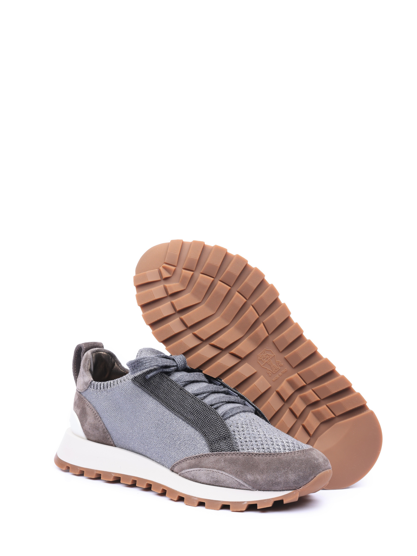 Кроссовки Brunello Cucinelli MZ34G2069 CP727 комбинированные женские — купить в интернет-магазине Verdistore