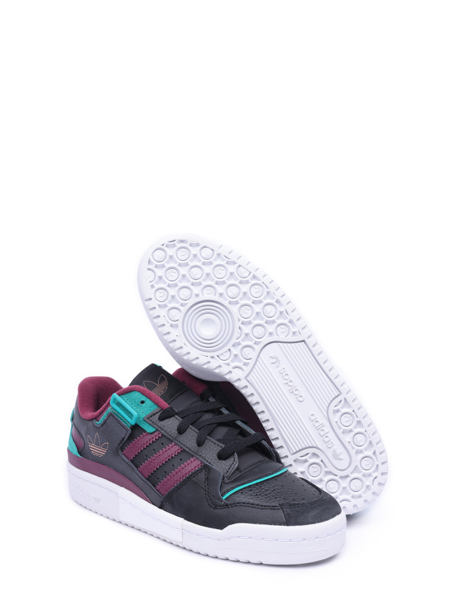 Кроссовки Adidas Forum Low Exhibit H01912 комбинированные с вставками — купить в интернет-магазине Verdistore