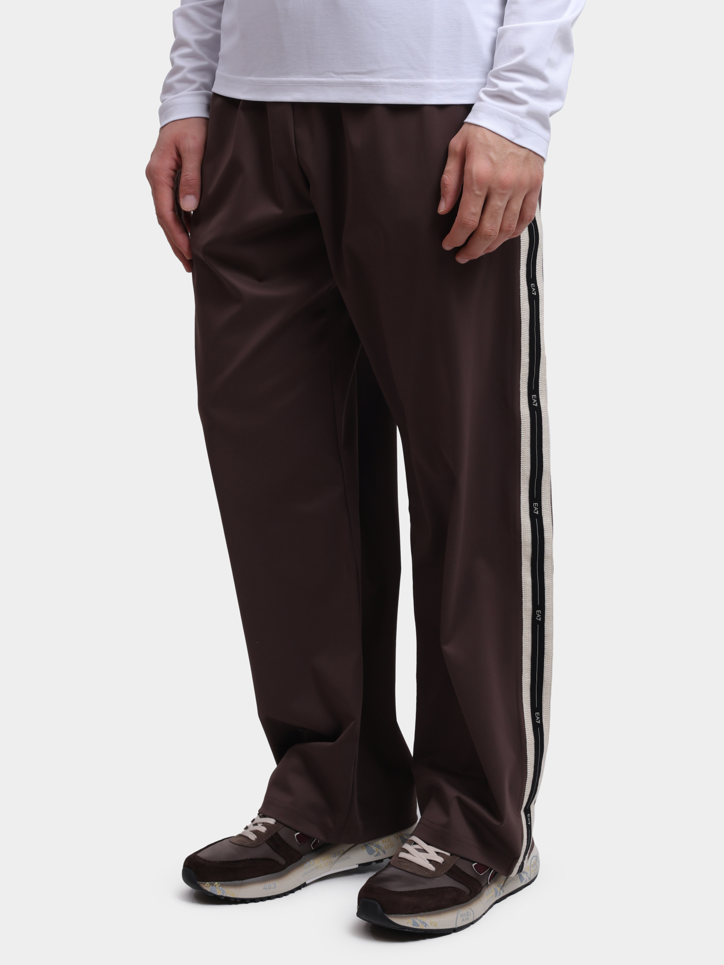 Брюки спортивные EA7 7M000960 AF17160 U6063 коричневые мужские — купить в интернет-магазине Verdistore