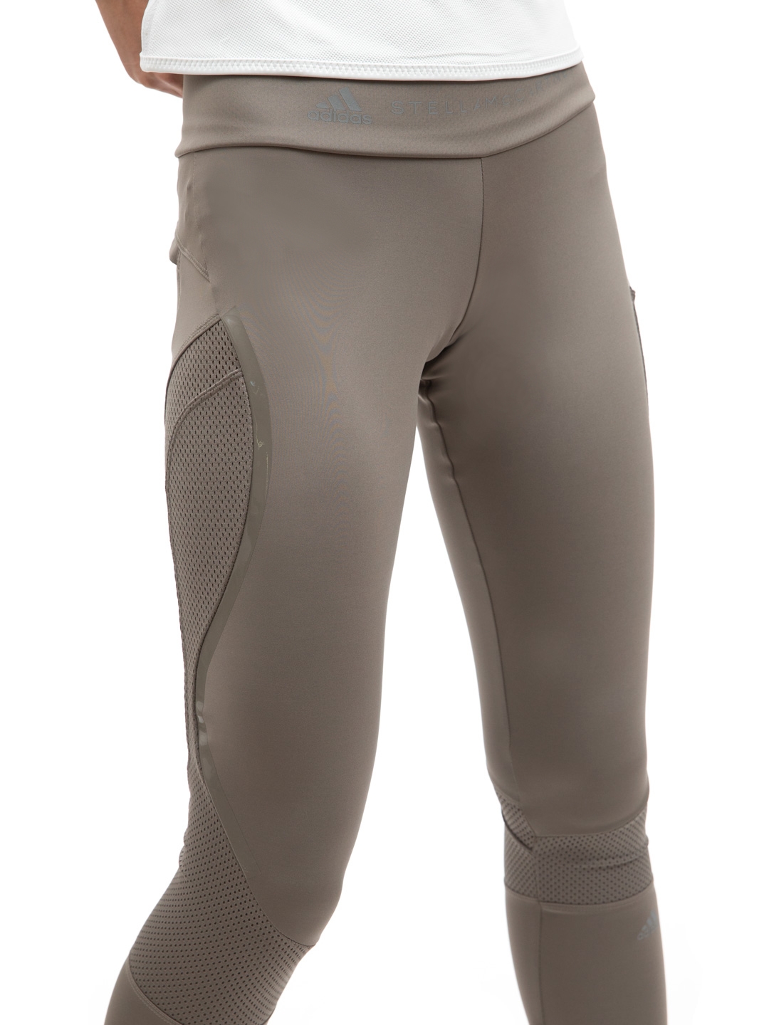 Леггинсы Adidas by Stella McCartney FK9724 бежевые женские с перфорацией — купить в интернет-магазине Verdistore