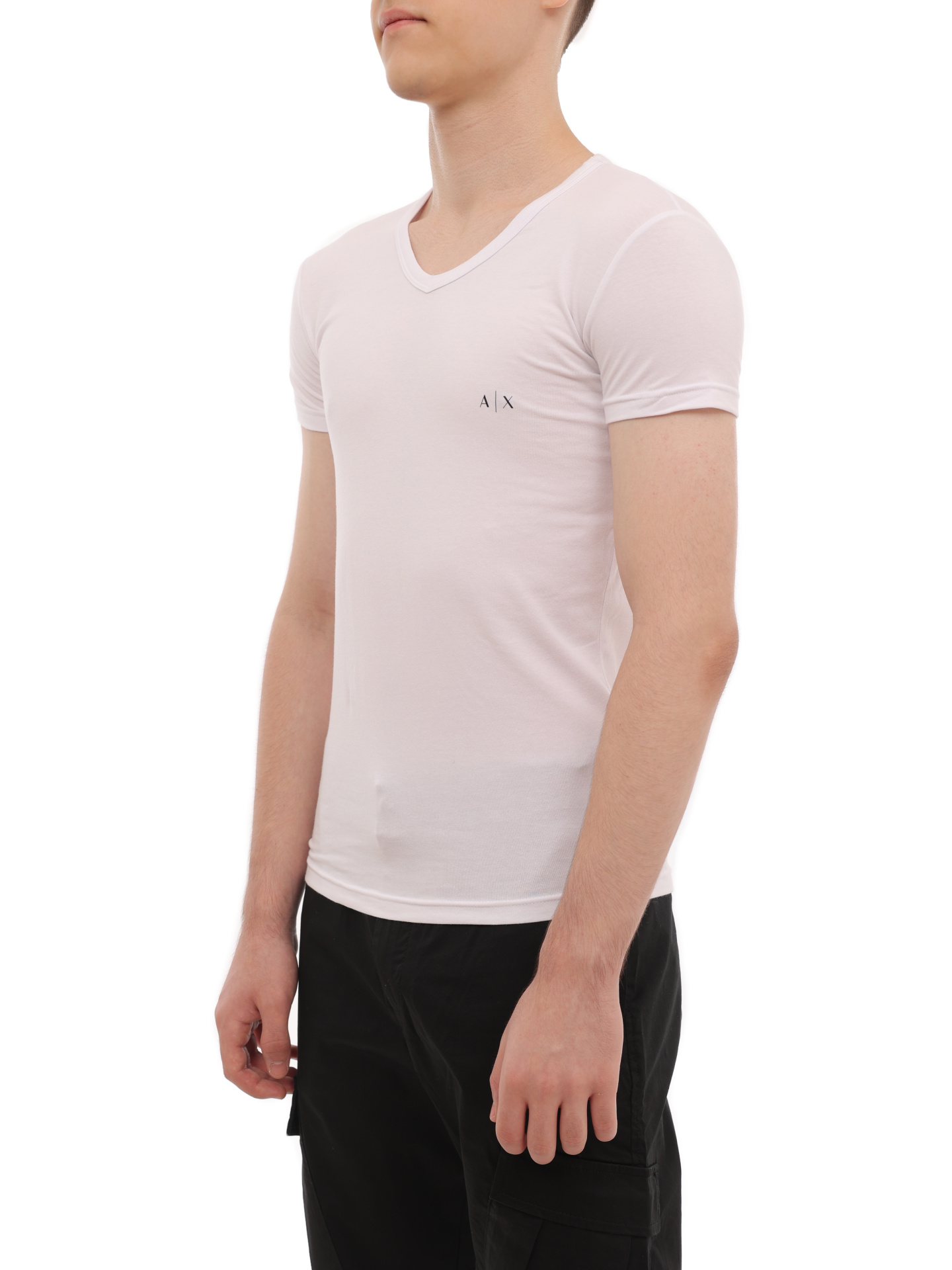Комплект футболок Armani Exchange 956004 CC282 42520 хлопковый мужской с v-вырезом — купить в интернет-магазине Verdistore