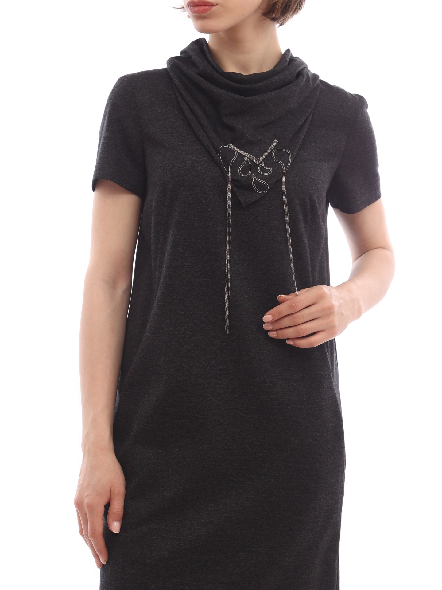 Платье Brunello Cucinelli MR974A36B1 темно-серое женское — купить в интернет-магазине Verdistore