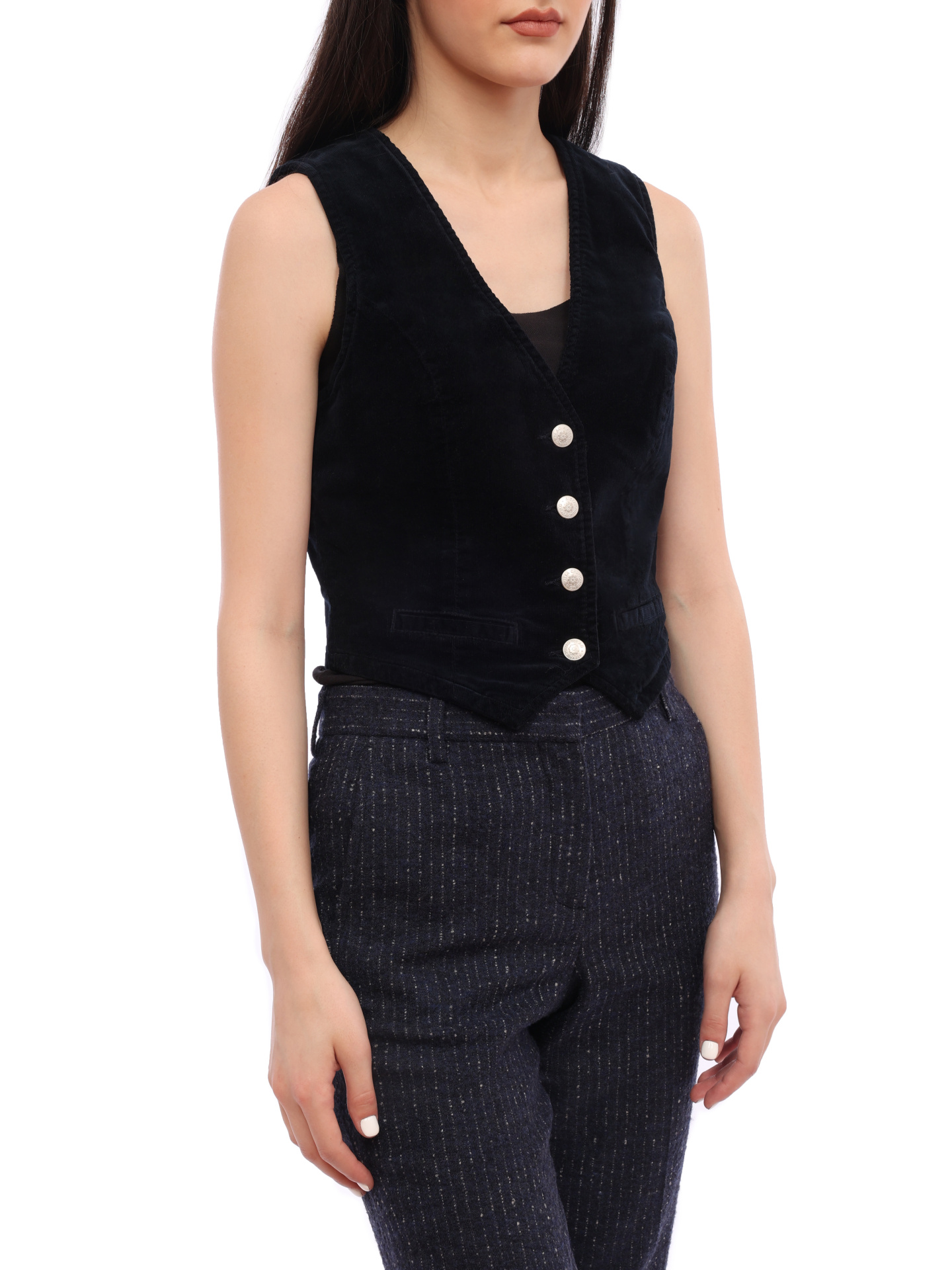 Жилет AG ENV4189 черный женский из велюра — купить в интернет-магазине Verdistore