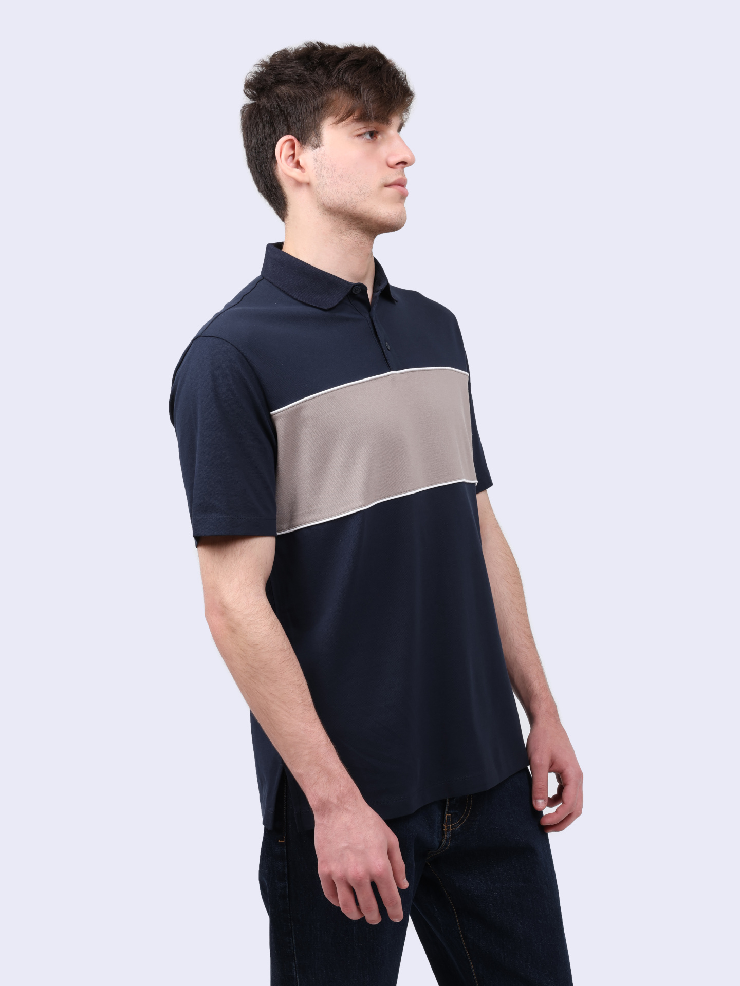 Поло Armani Exchange 6DZFJM ZJYCZ 1510 комбинированное мужское — купить в интернет-магазине Verdistore