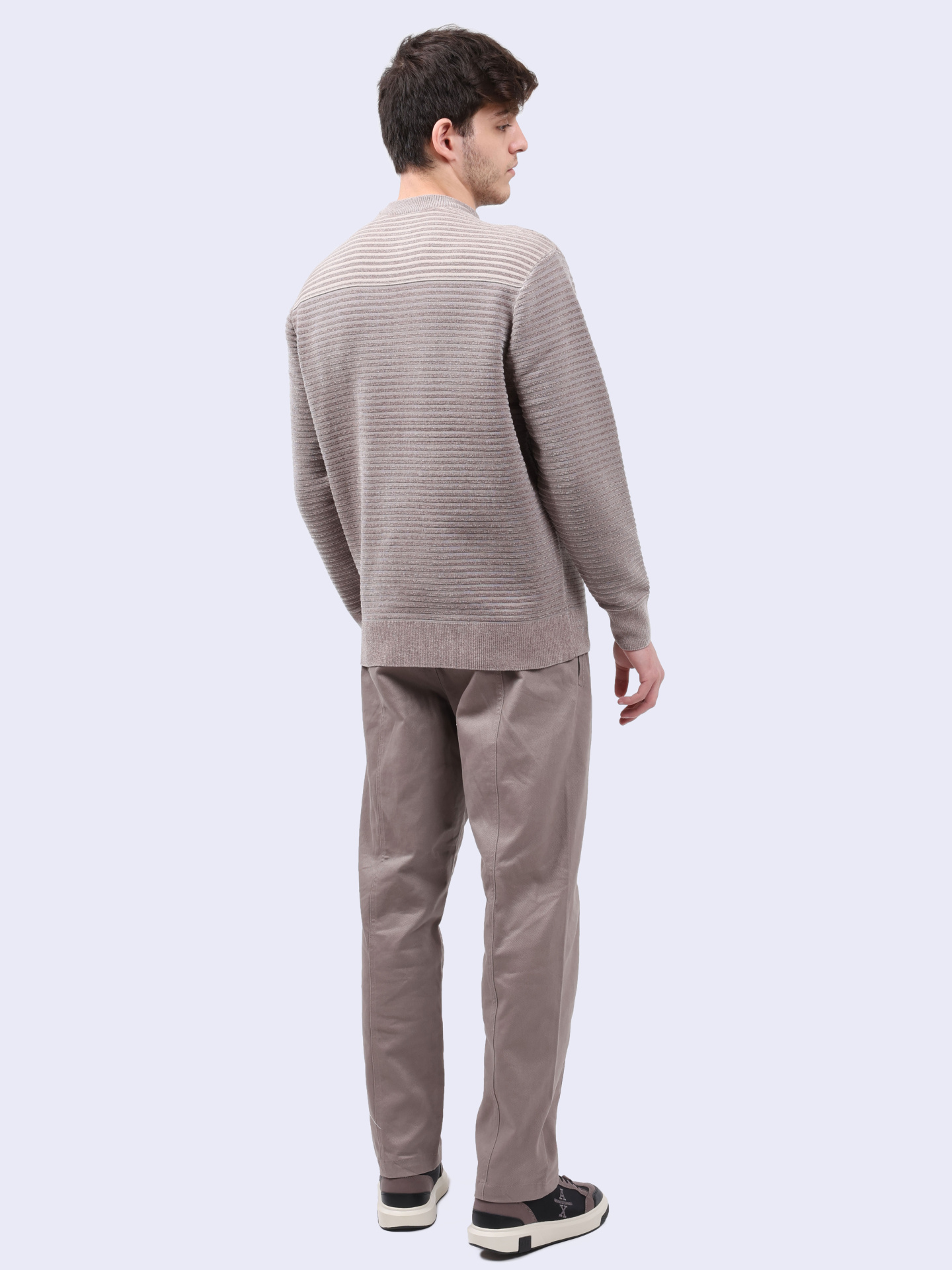 Брюки Armani Exchange 6DZP26 ZN5RZ 17AC светло-коричневые мужские из хлопка — купить в интернет-магазине Verdistore