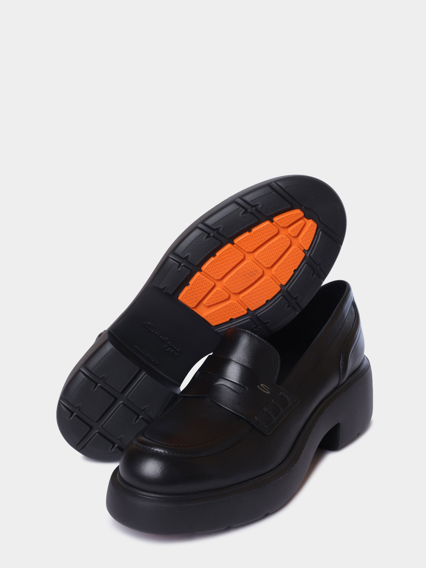 Лоферы Santoni WUEG71868SMOTDYLN01 кожаные женские — купить в интернет-магазине Verdistore