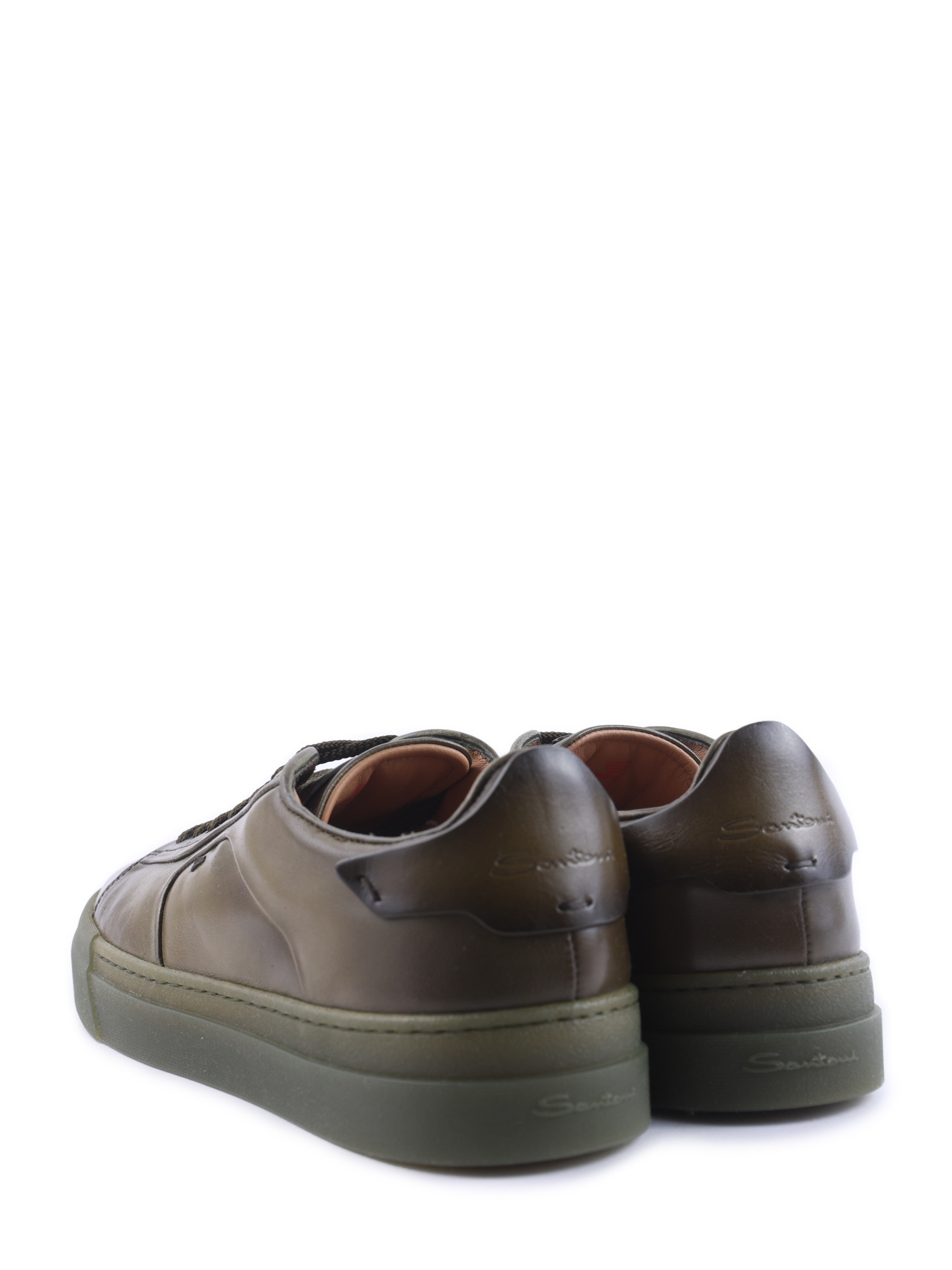 Кеды зеленые кожаные на шнурках — купить в интернет-магазине Verdistore