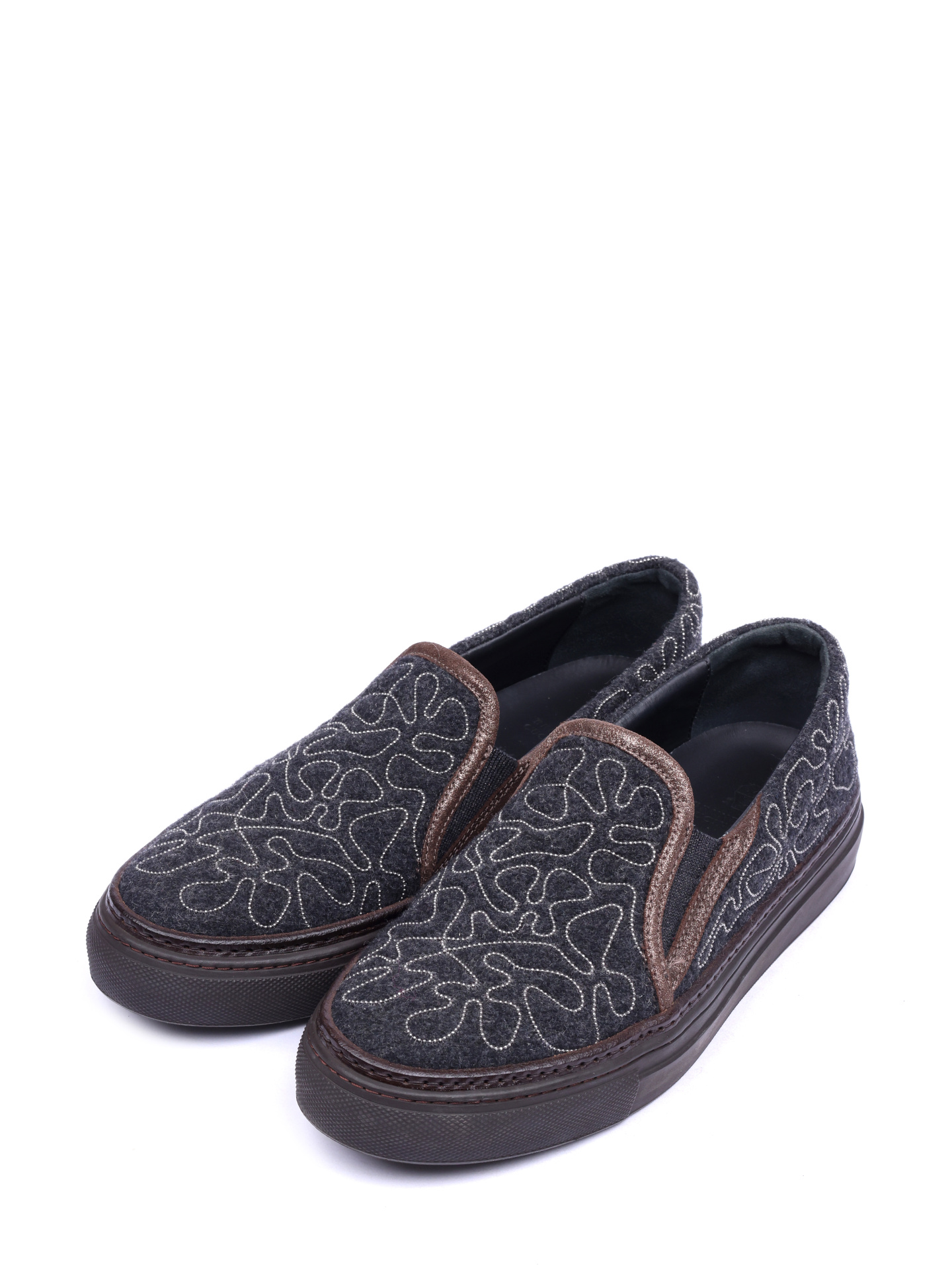 Слипоны Brunello Cucinelli MZD24G309 текстильные женские — купить в интернет-магазине Verdistore