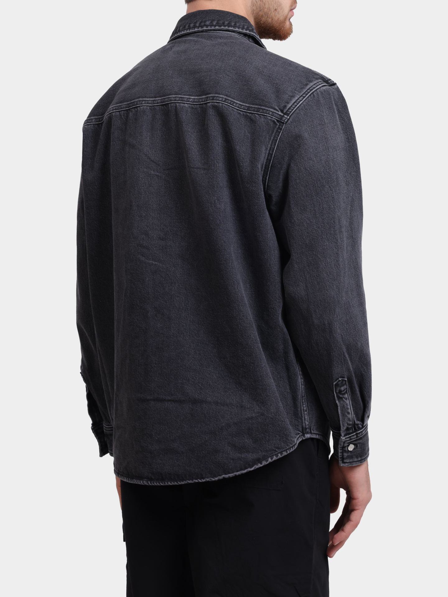 Рубашка Calvin Klein Jeans J30J327558 1BY джинсовая мужская — купить в интернет-магазине Verdistore