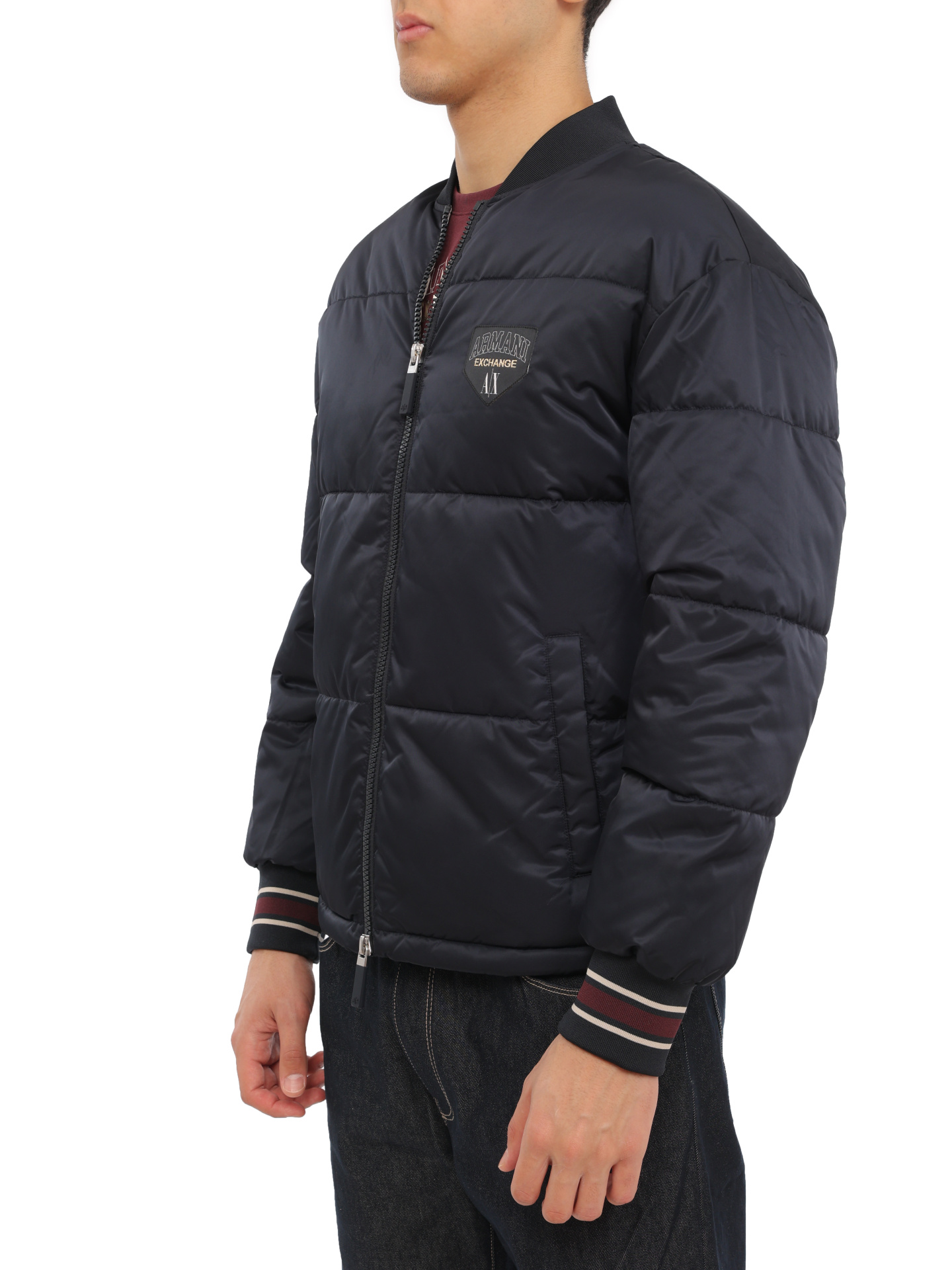Пуховик Armani Exchange 6RZB23 ZNJ7Z 1510 темно-синий мужской стеганый — купить в интернет-магазине Verdistore