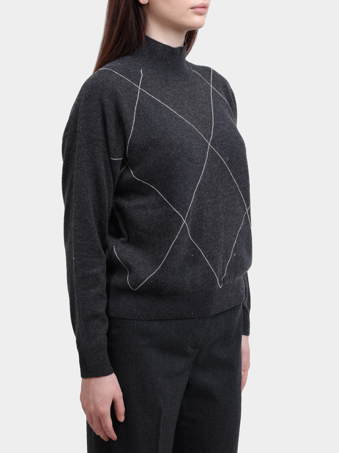 Свитер Peserico S99401F12 9283F 73F серый женский — купить в интернет-магазине Verdistore