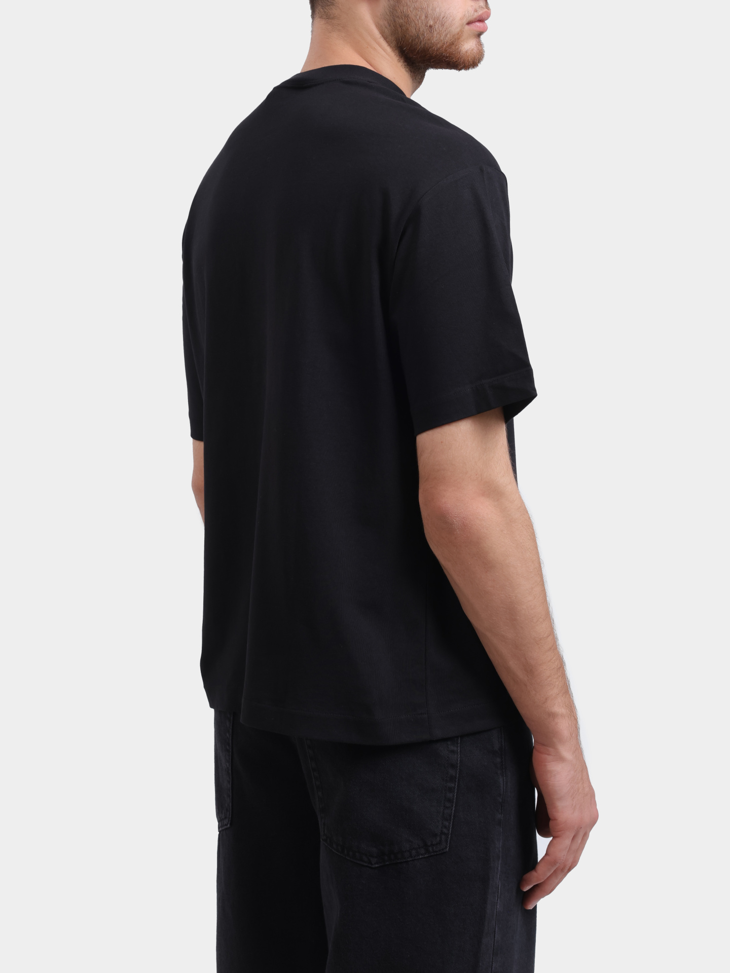 Футболка Calvin Klein LV040HM229 черная мужская с логотипом — купить в интернет-магазине Verdistore