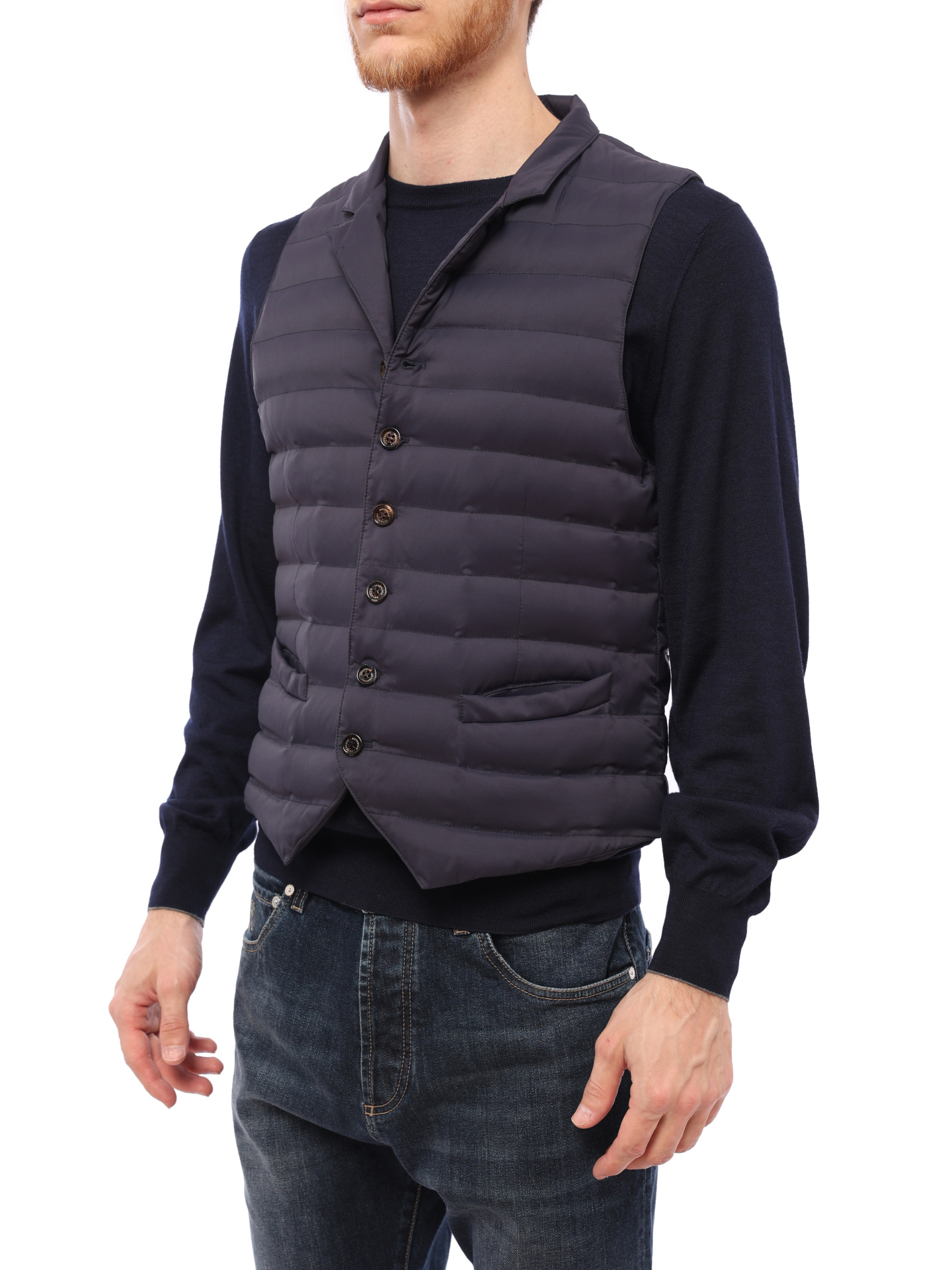 Жилет Brunello Cucinelli MG4591601 стеганый мужской — купить в интернет-магазине Verdistore