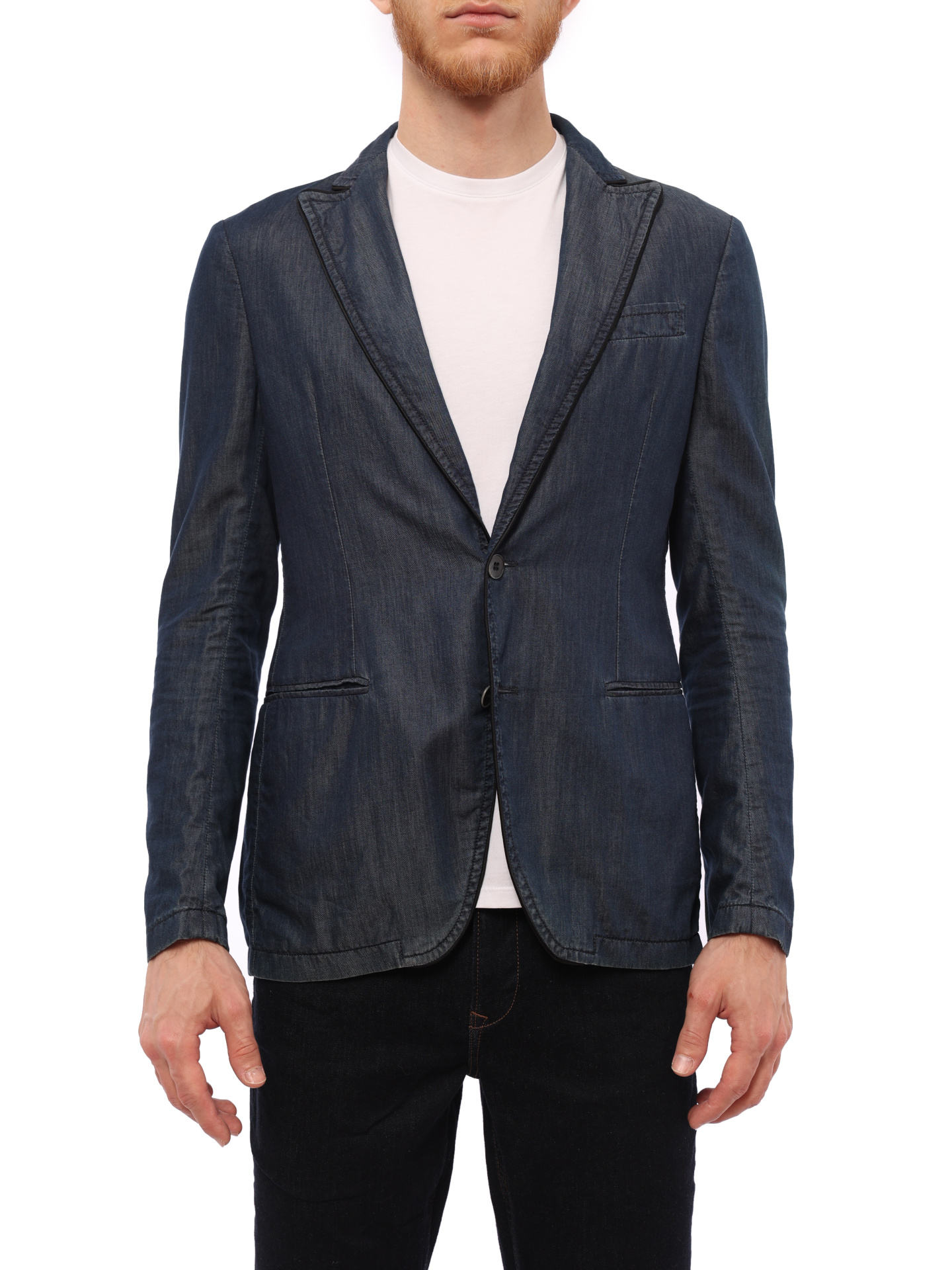 Пиджак Armani Collezioni 1878B0/P529 джинсовый мужской — купить в интернет-магазине Verdistore