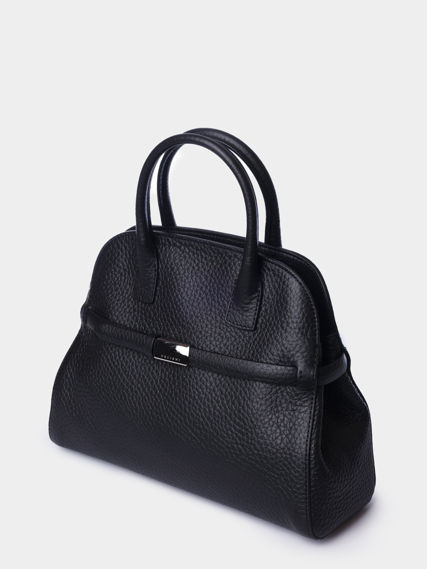 Сумка Orciani B02200 SOF NER черная женская с натуральной зернистой кожи — купить в интернет-магазине Verdistore