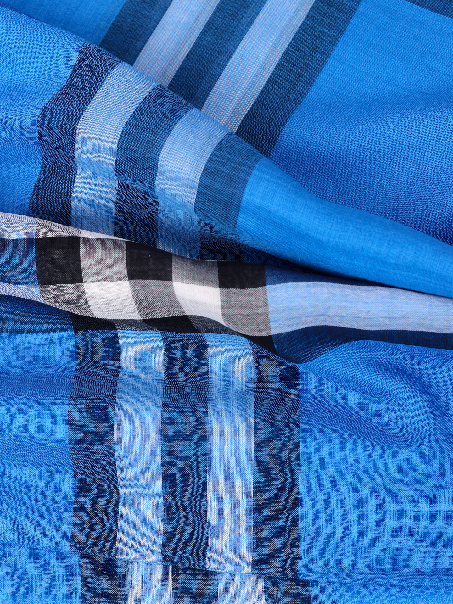 Шарф Burberry 4033084 голубой женский в клетку — купить в интернет-магазине Verdistore