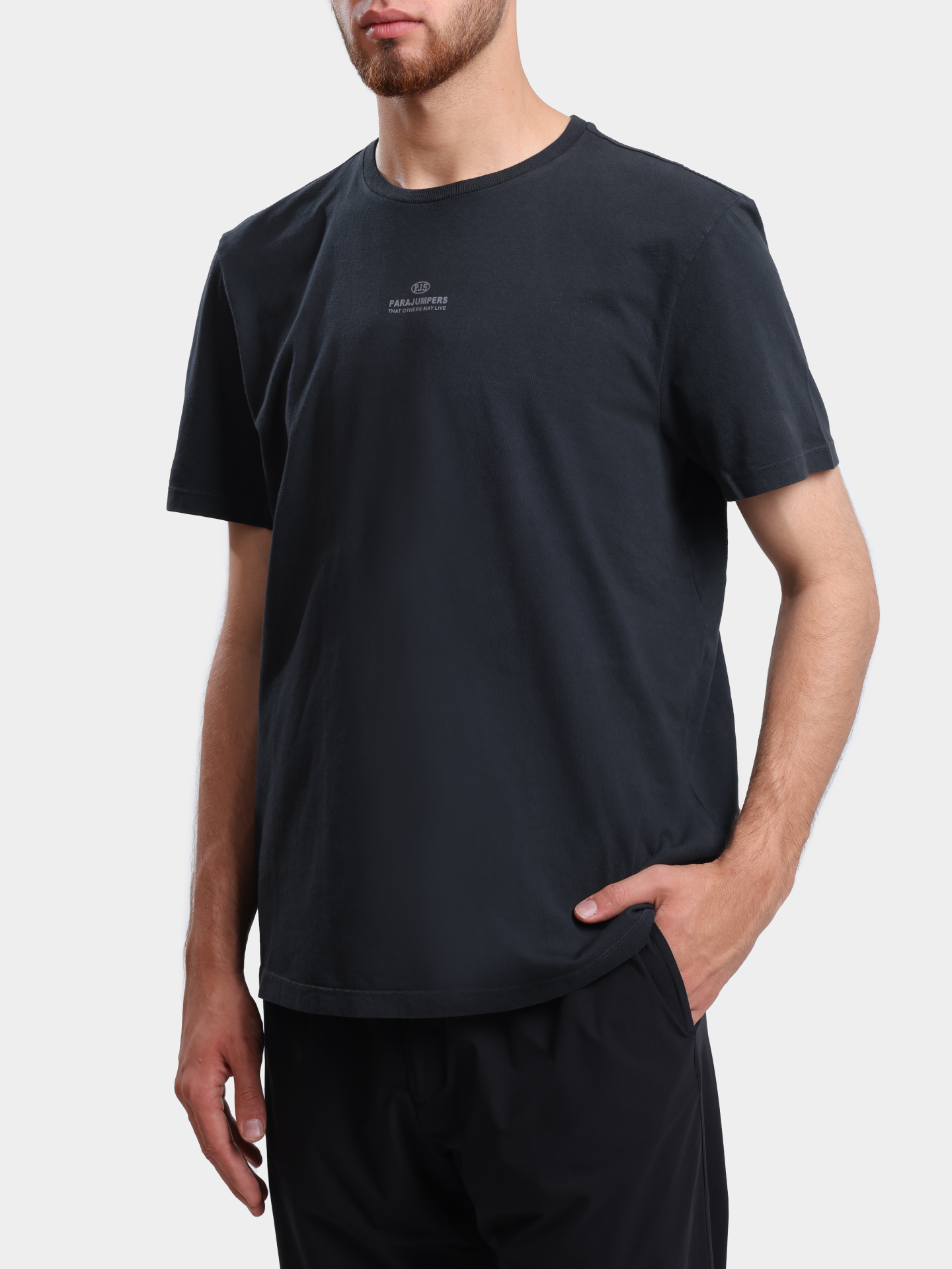 Футболка Parajumpers RESCUE TEE черная мужская с логотипом — купить в интернет-магазине Verdistore