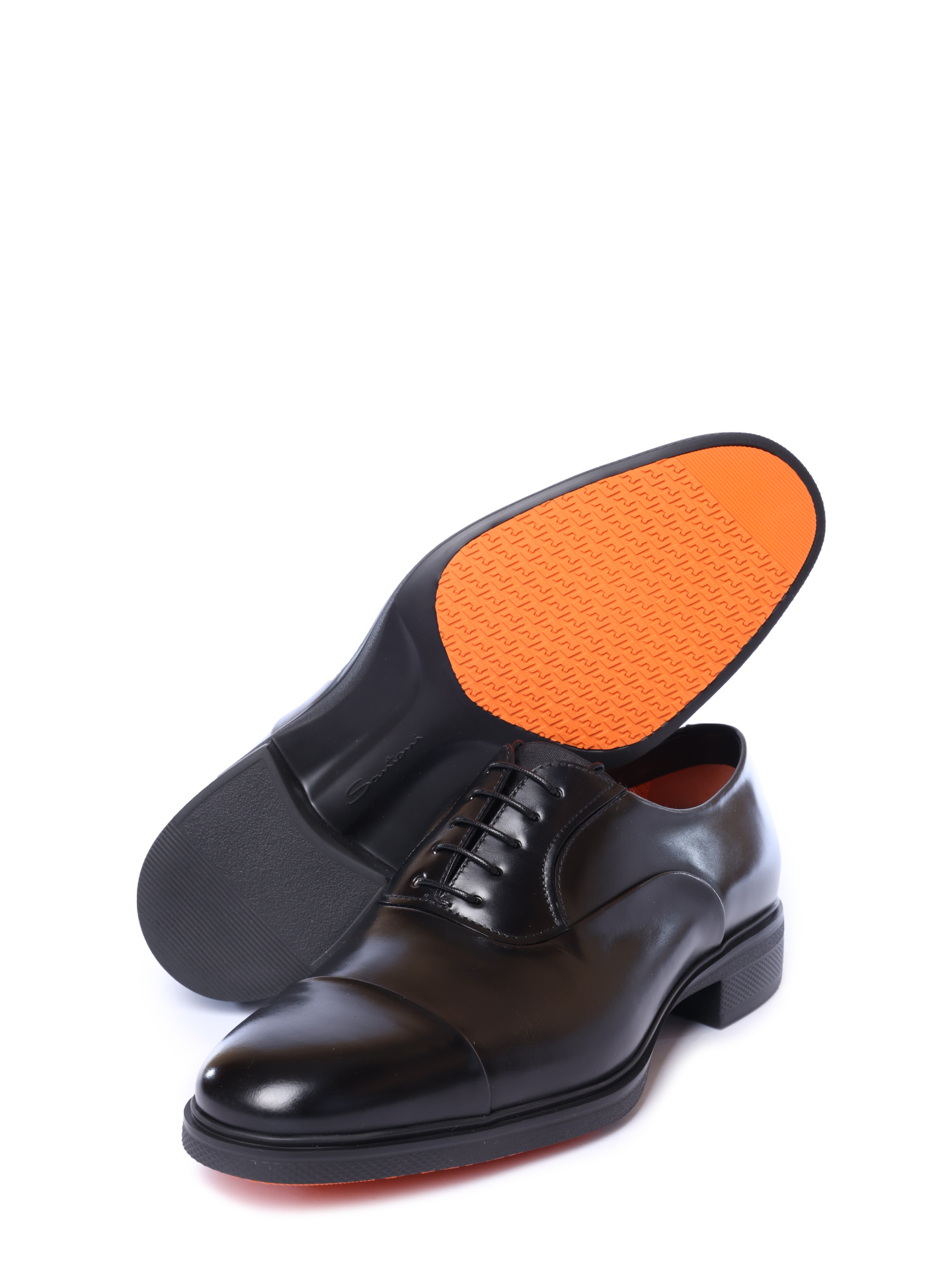 Оксфорды на высоком каблуке из гладкой черной кожи  — купить в интернет-магазине Verdistore