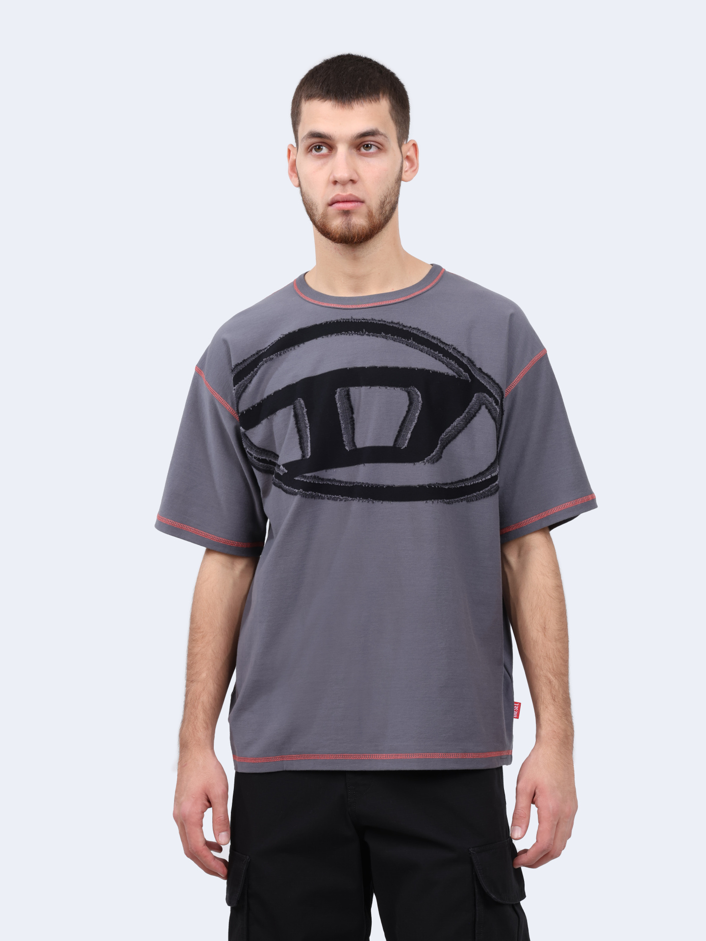 Футболка Diesel A161850GIAS9DV хлопковая мужская с логотипом — купить в интернет-магазине Verdistore