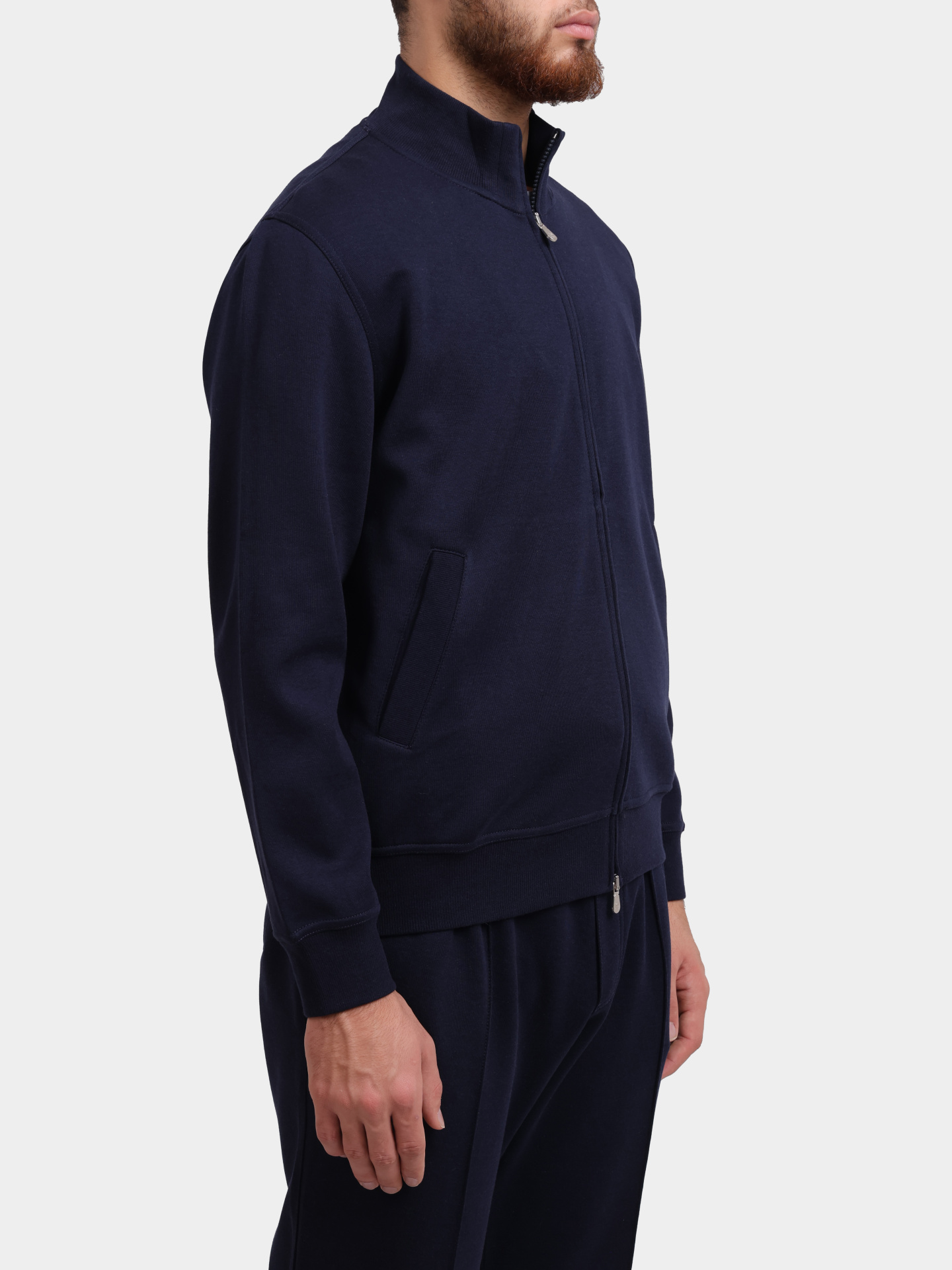 Мастерка Brunello Cucinelli MM8319089G C1265 темно-синяя мужская — купить в интернет-магазине Verdistore