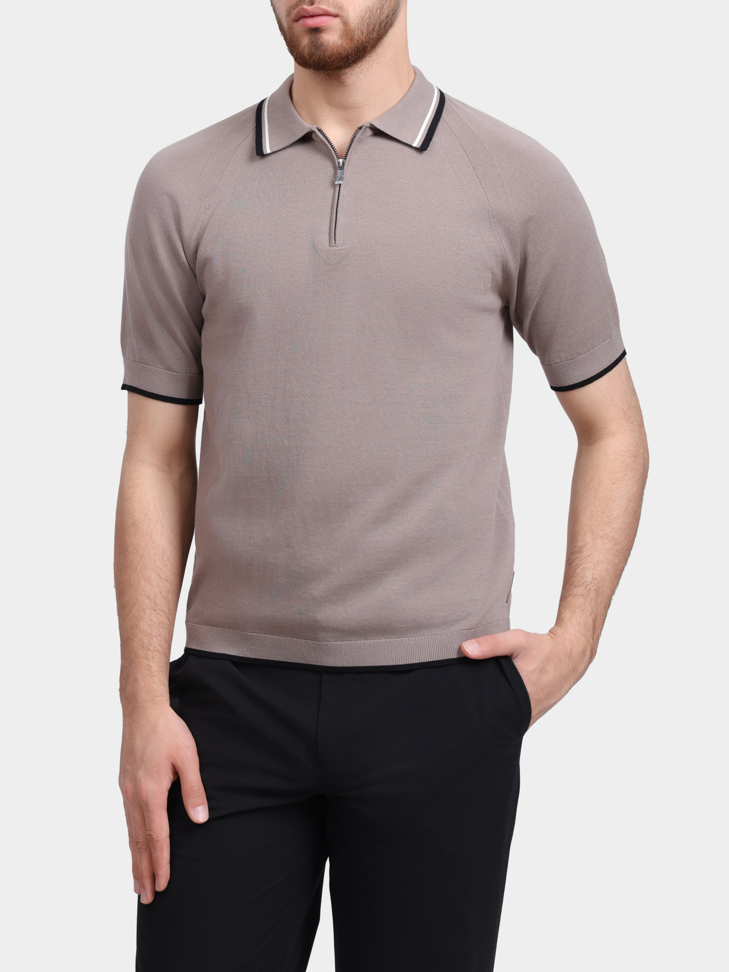 Поло Armani Exchange XM001977 AF20139 U6107 бежевое мужское — купить в интернет-магазине Verdistore