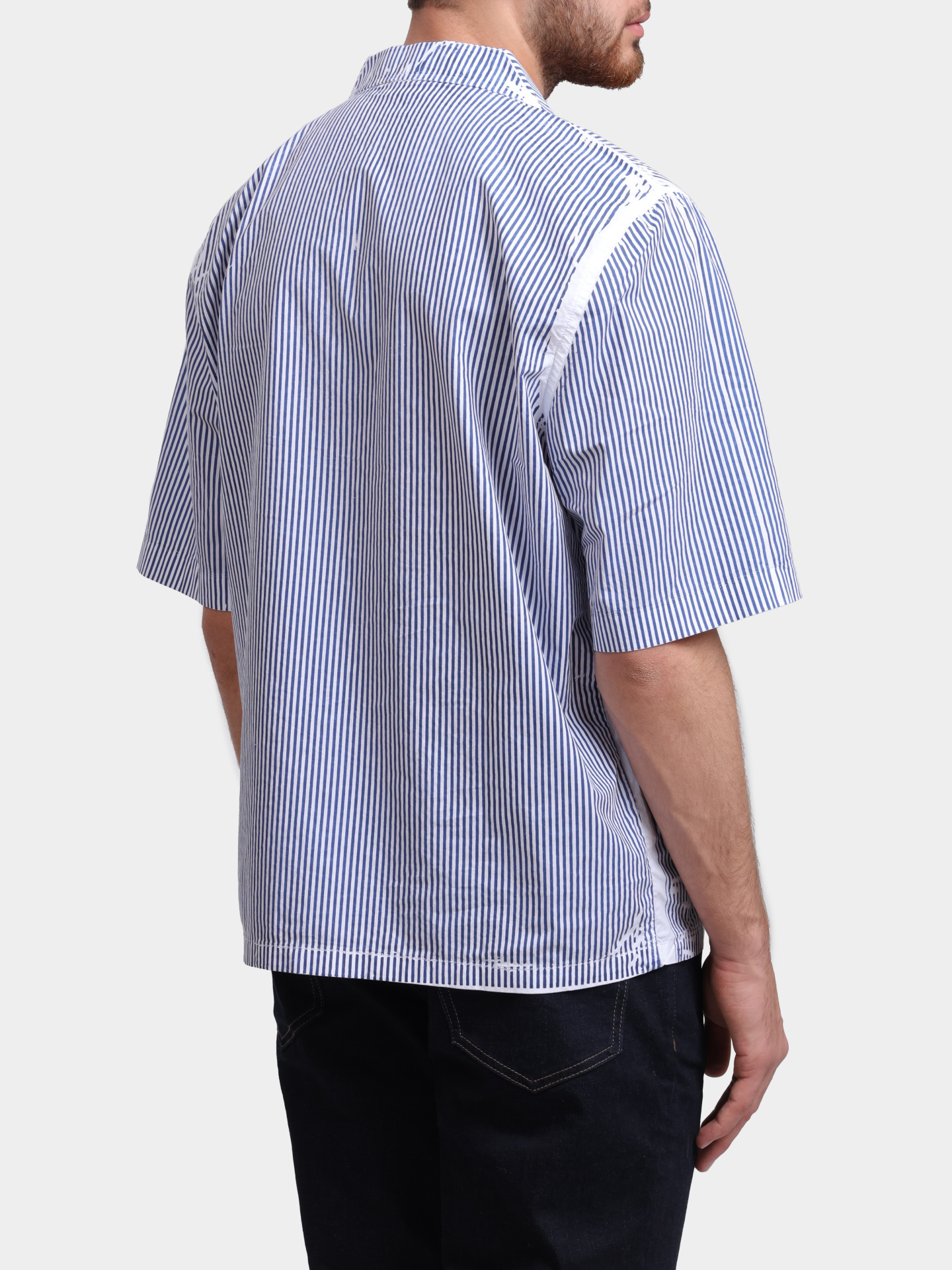 Рубашка Diesel A202090QMBZ8EK хлопковая мужская в полоску — купить в интернет-магазине Verdistore