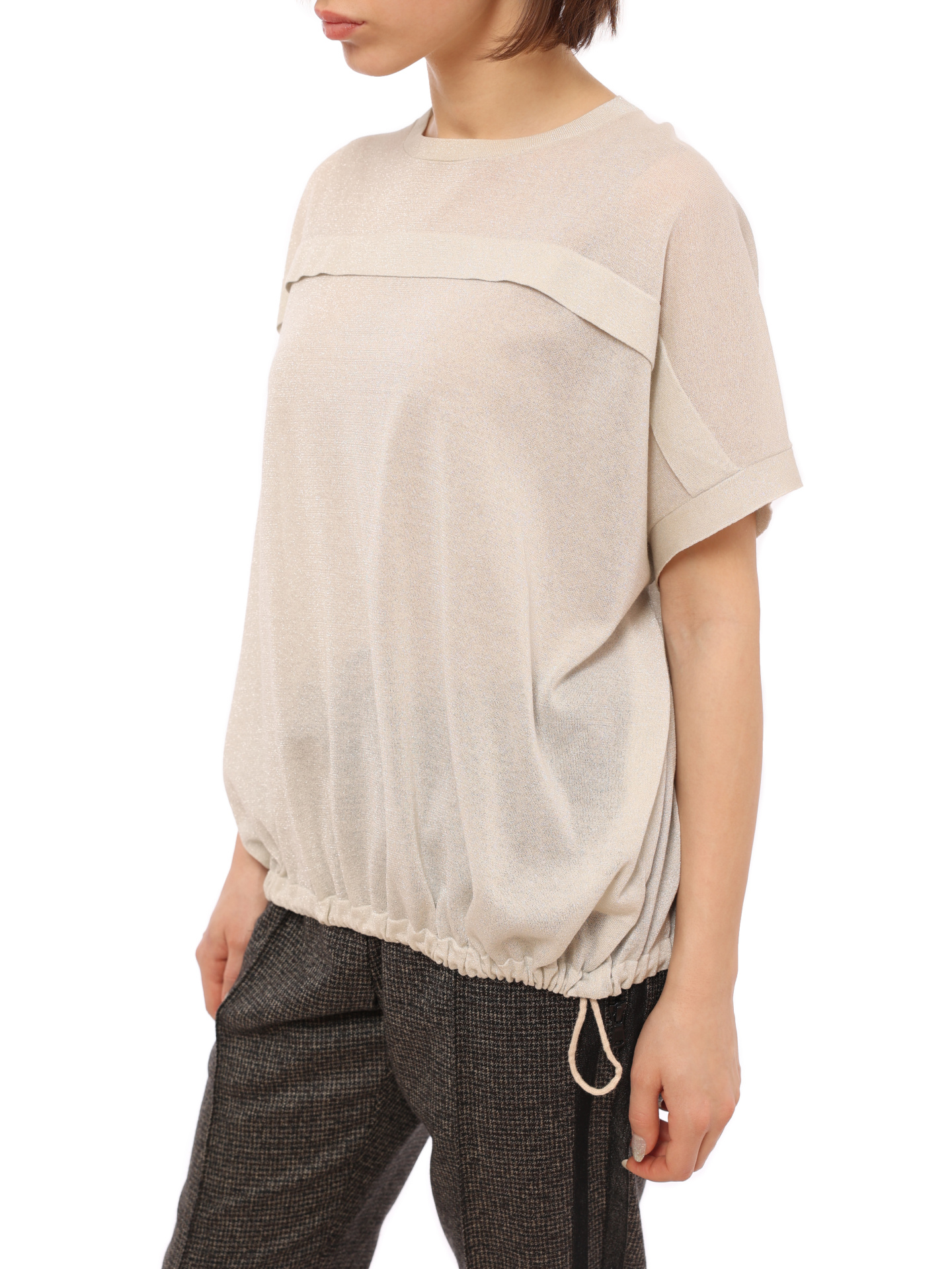 Джемпер Brunello Cucinelli M87862308 бежевый женский — купить в интернет-магазине Verdistore