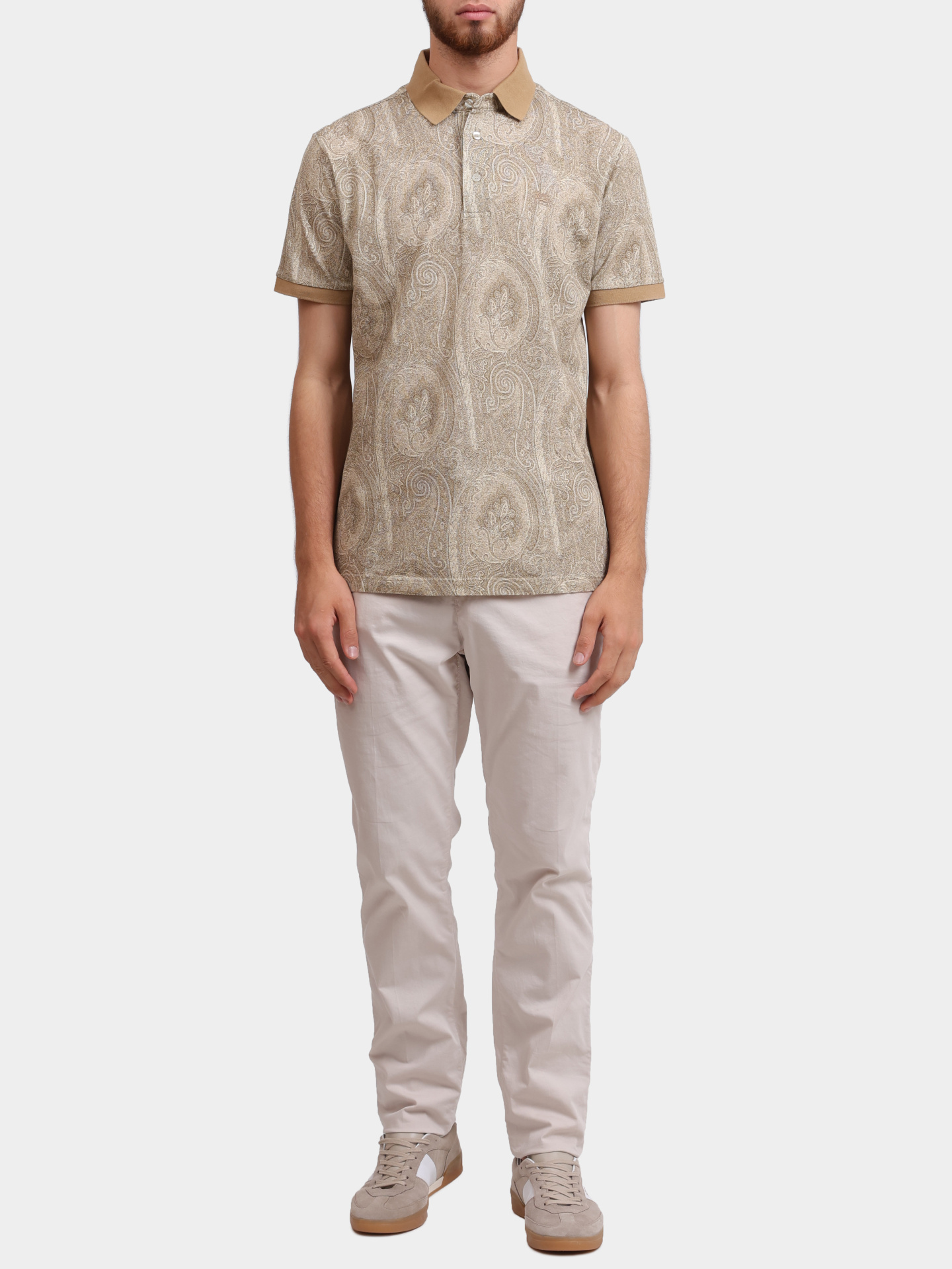 Поло MRMD0004 AK472 X0820 хлопковое кремового цвета — купить в интернет-магазине Verdistore