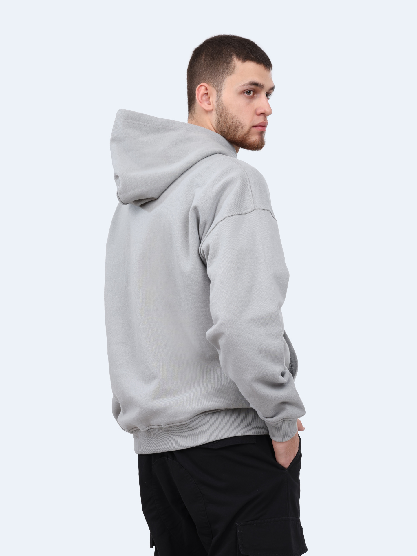 Худи Diesel A037910JYYJ9DU серое мужское из хлопка — купить в интернет-магазине Verdistore