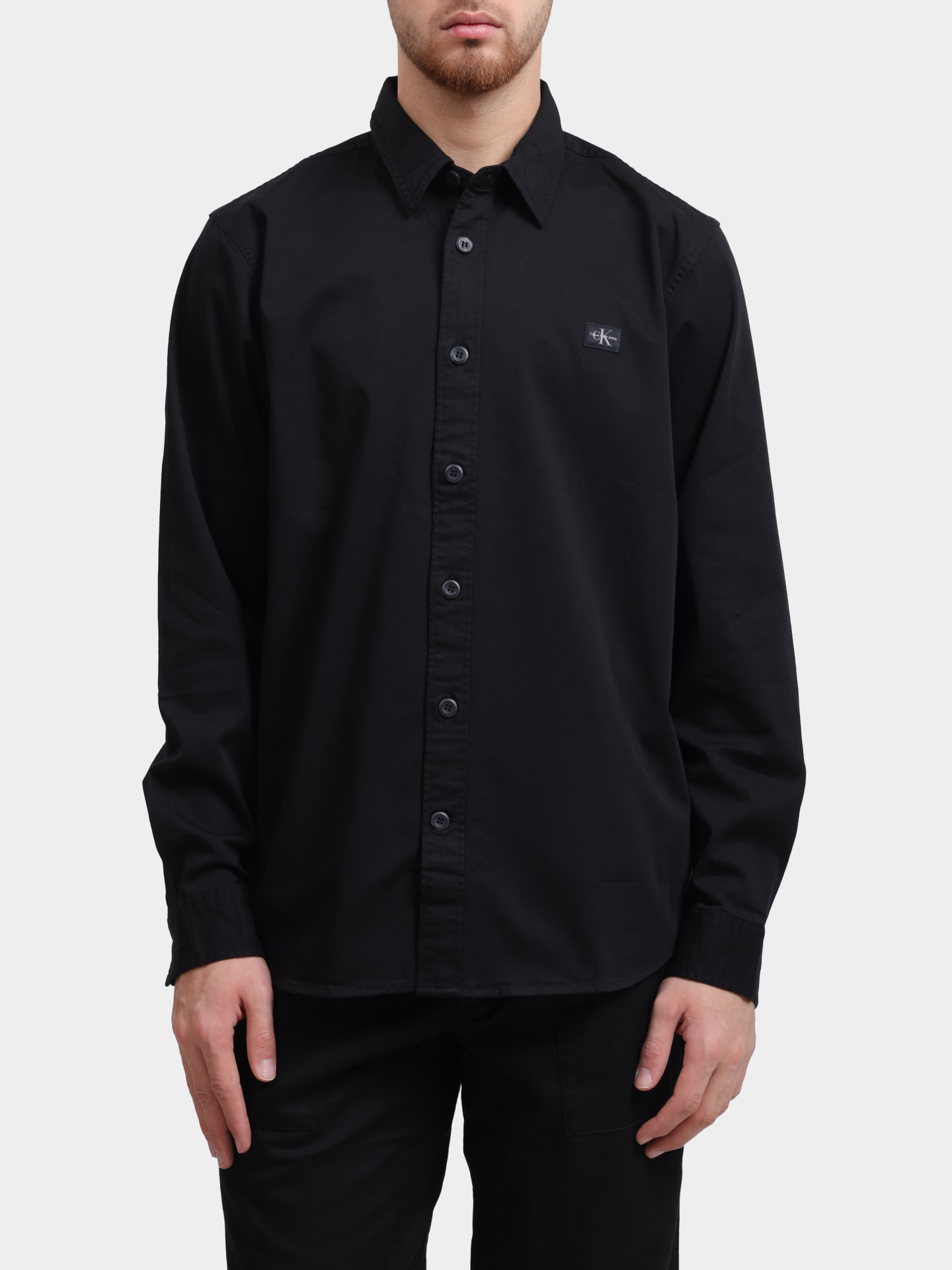 Рубашка Calvin Klein Jeans J30J327585 BEH хлопковая мужская — купить в интернет-магазине Verdistore