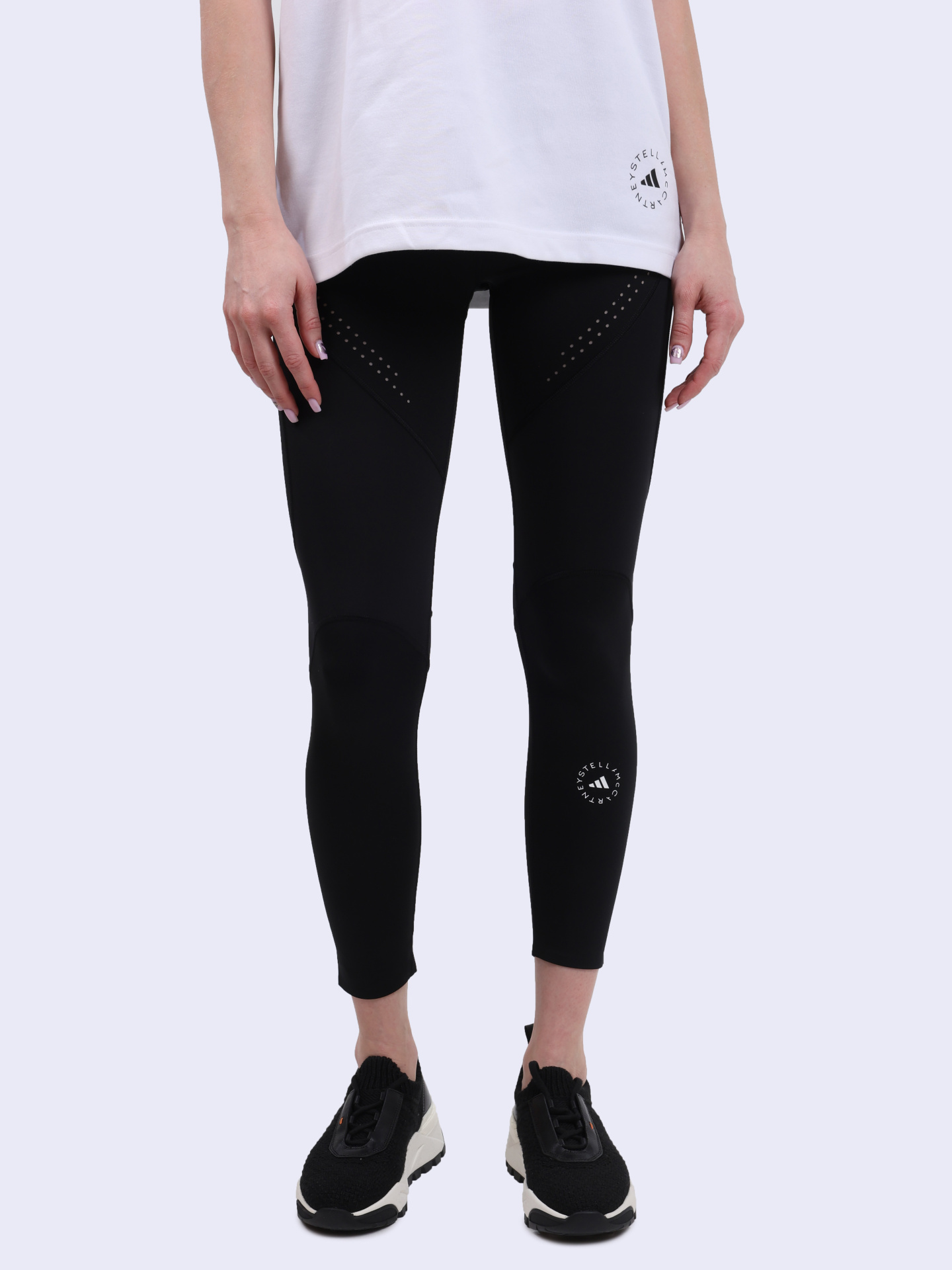 Леггинсы Adidas by Stella McCartney черные женские с перфорацией — купить в интернет-магазине Verdistore