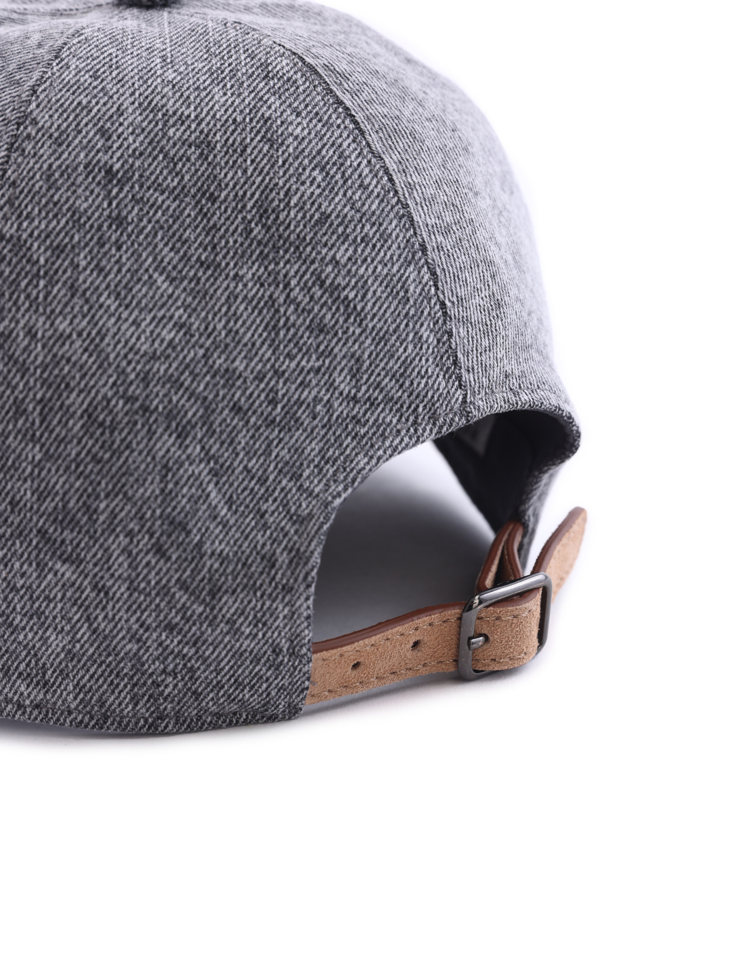 Бейсболка Brunello Cucinelli MCAP90172 CQJ90 серая женская с замшевой окантовкой — купить в интернет-магазине Verdistore