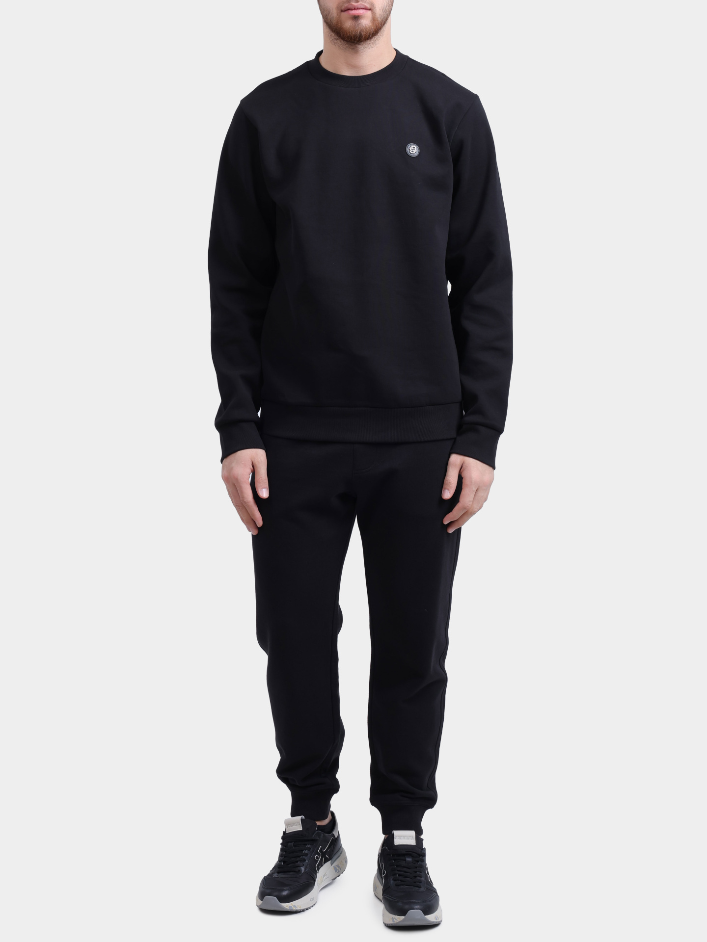 Cвитшот Boss 50520302 002 черный мужской — купить в интернет-магазине Verdistore