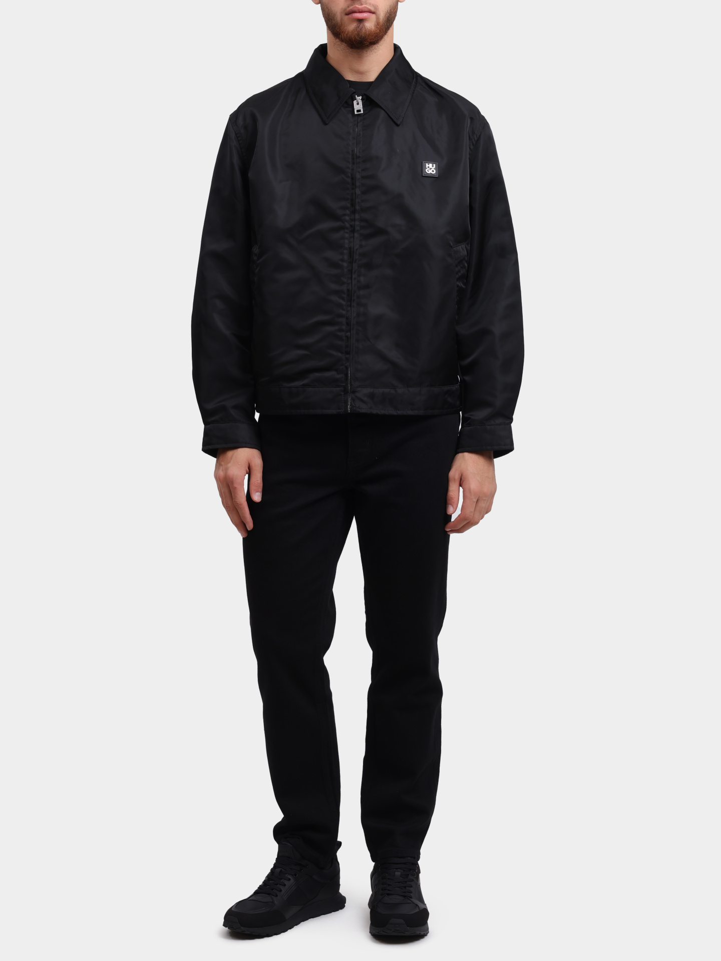 Куртка Hugo 50541595 001 черная мужская с логотипом — купить в интернет-магазине Verdistore