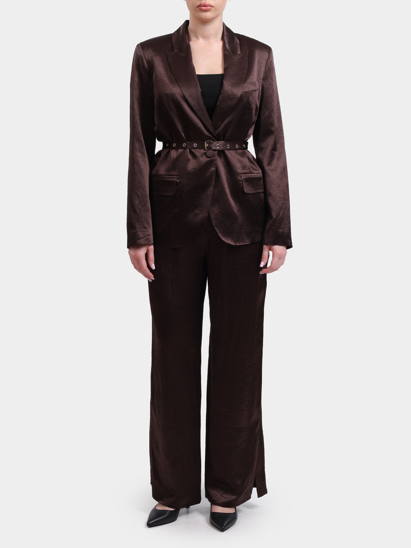 Жакет Liu-Jo BLACK LABEL CA6146 T450A P9576 женский с приталенным силуэтом и поясом  — купить в интернет-магазине Verdistore