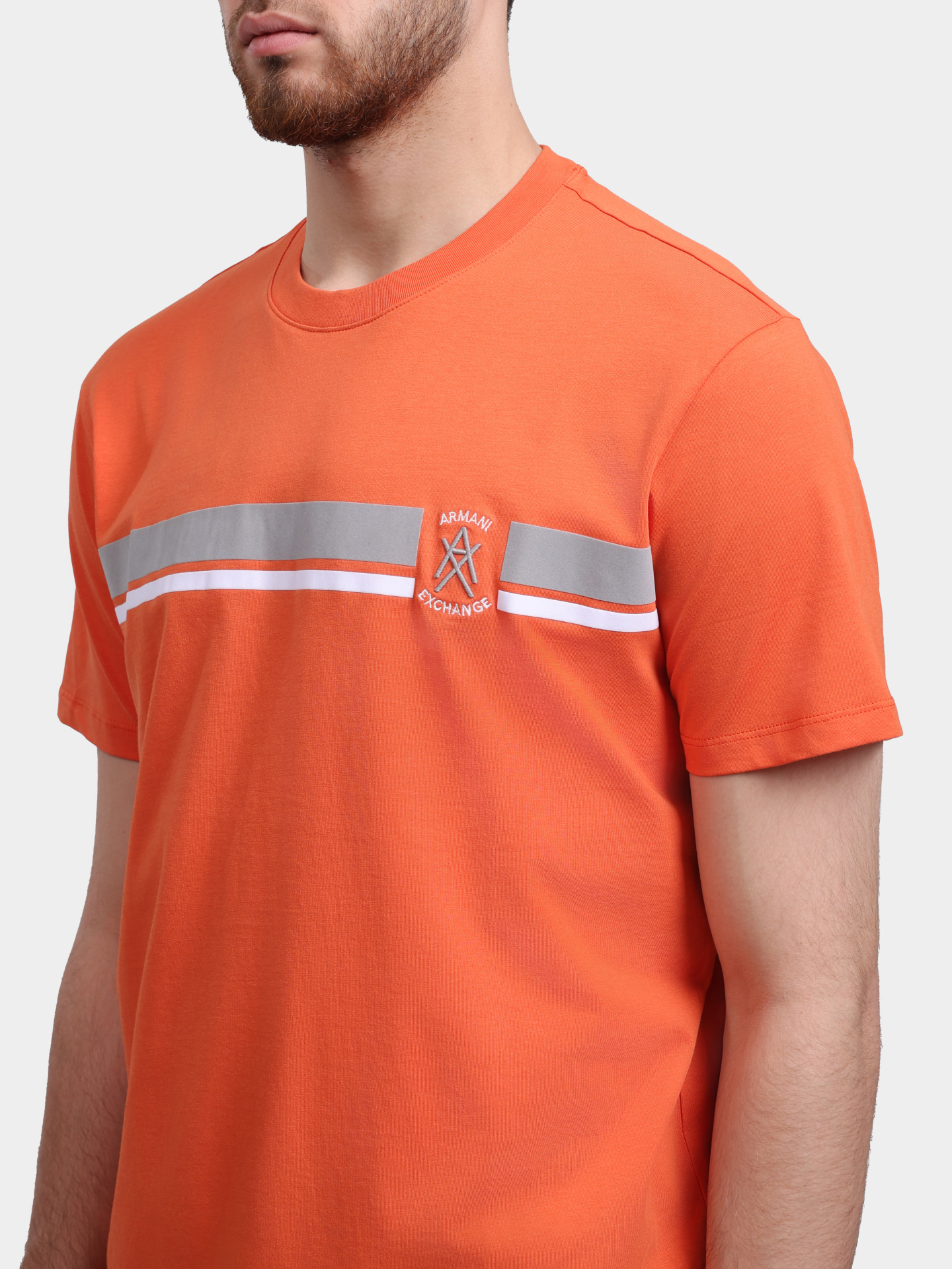 Футболка Armani Exchange XM001792 AF12308 U3040 оранжевая мужская — купить в интернет-магазине Verdistore