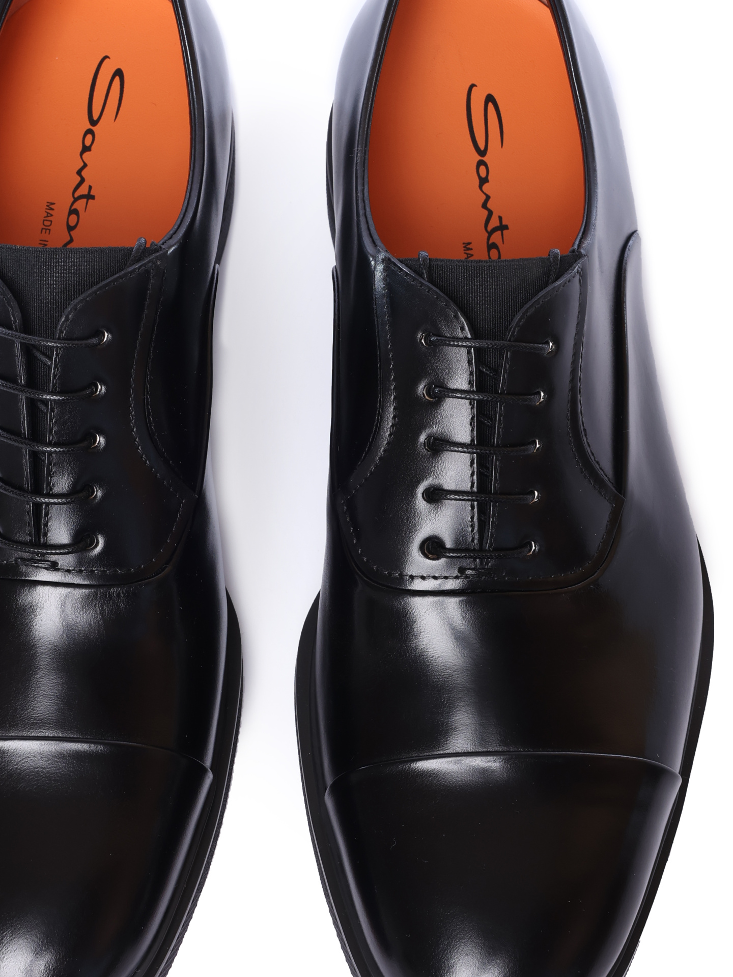 Оксфорды на высоком каблуке из гладкой черной кожи  — купить в интернет-магазине Verdistore