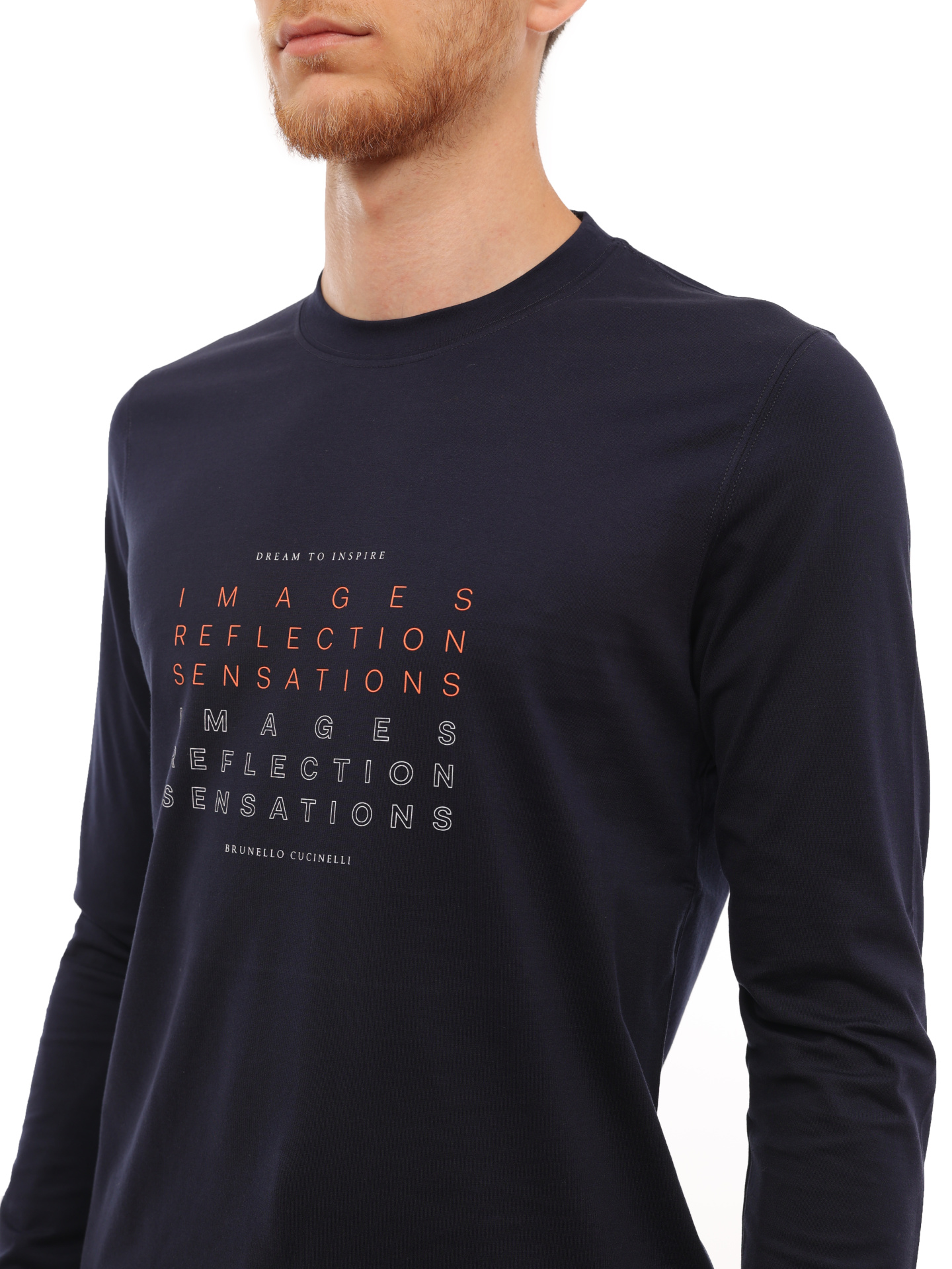 Лонгслив Brunello Cucinelli M0T618730 CJM32 хлопковый мужской — купить в интернет-магазине Verdistore