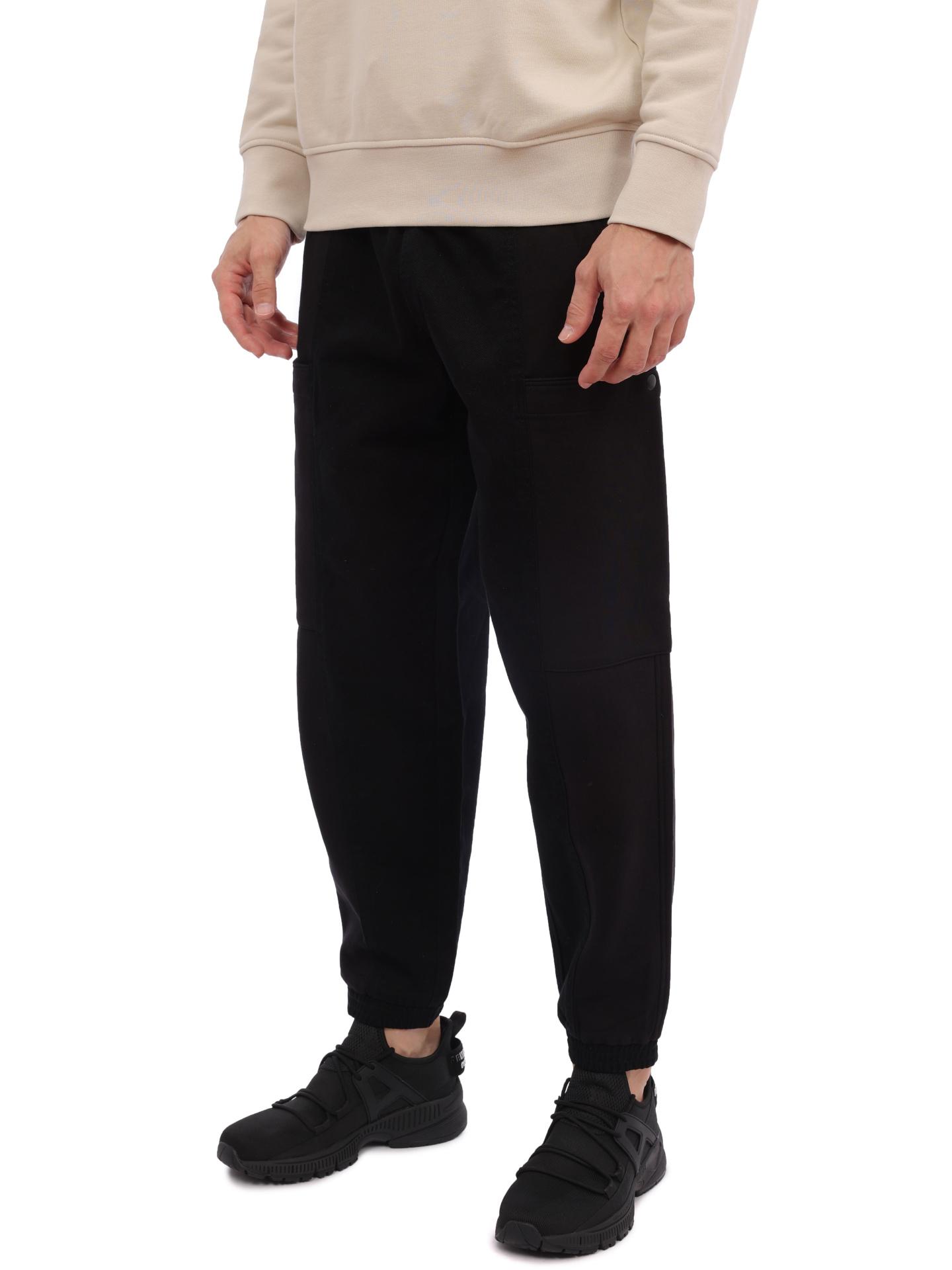 Брюки-карго Armani Exchange 6RZPL2 Z196Z 1200 черные мужские с накладными карманами — купить в интернет-магазине Verdistore