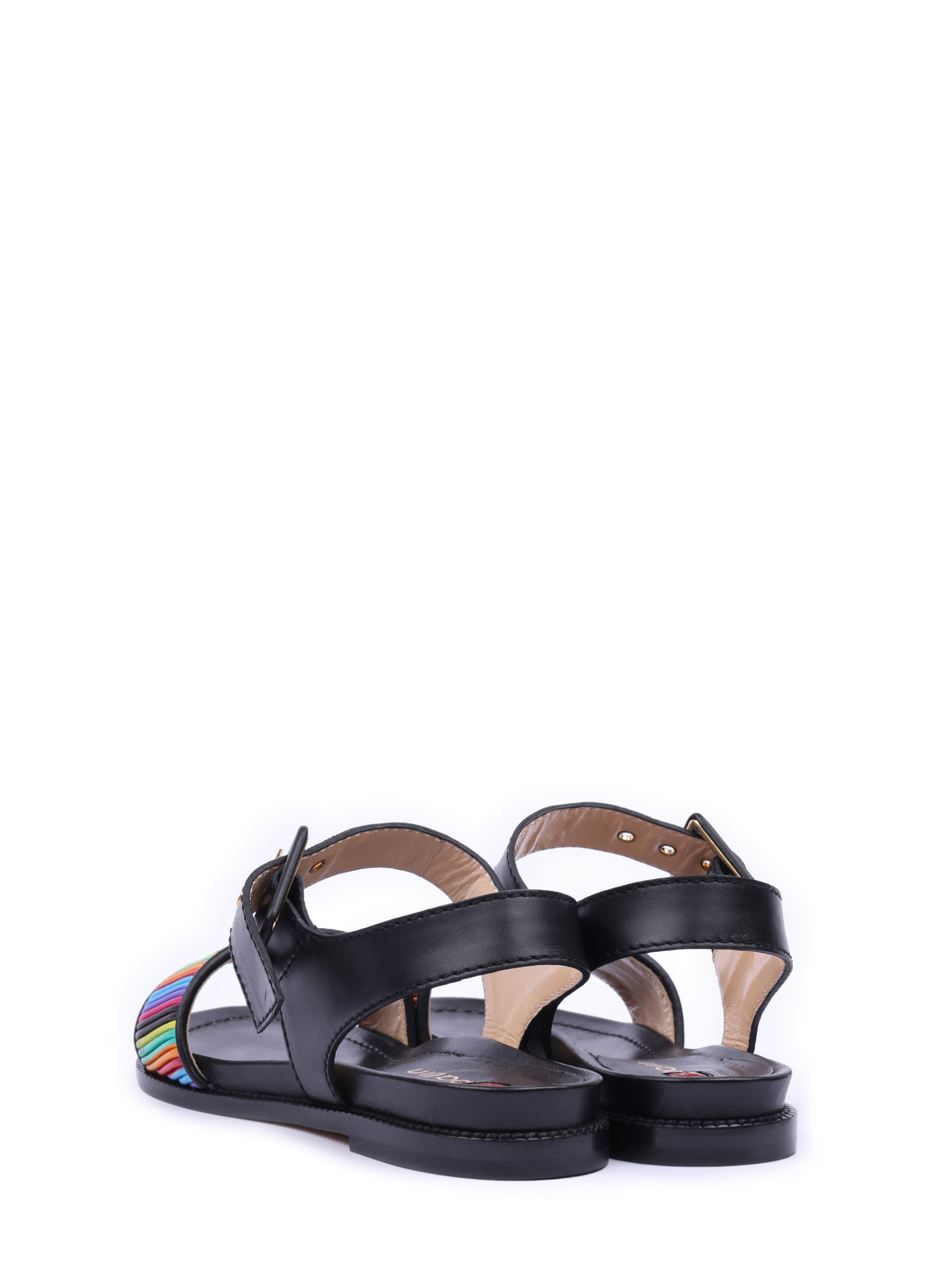 Сандалии Ballin B6S1122 черные женские с контрастной вставкой — купить в интернет-магазине Verdistore