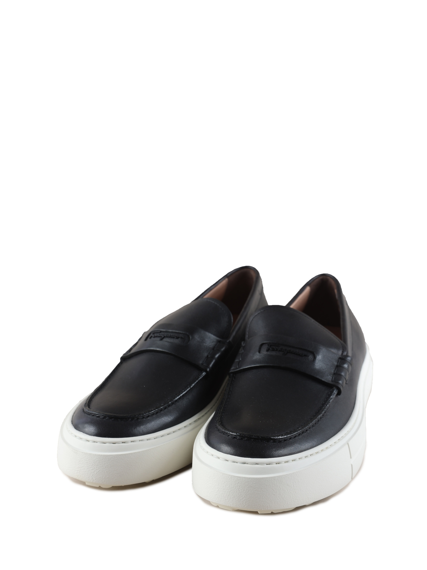 Лоферы Z-07511593E кожаные на высокой белой подошве  — купить в интернет-магазине Verdistore