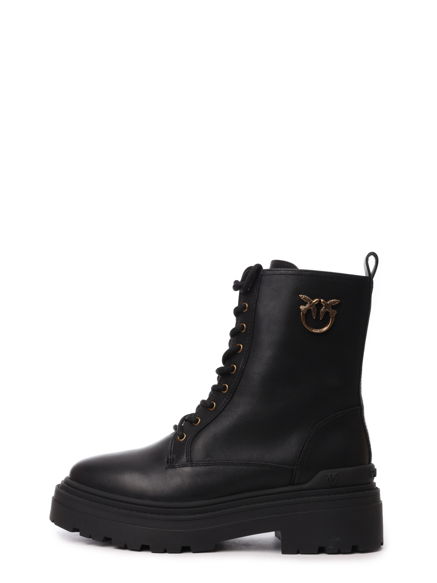 Ботинки кожаные с металлическим логотипом — купить в интернет-магазине Verdistore