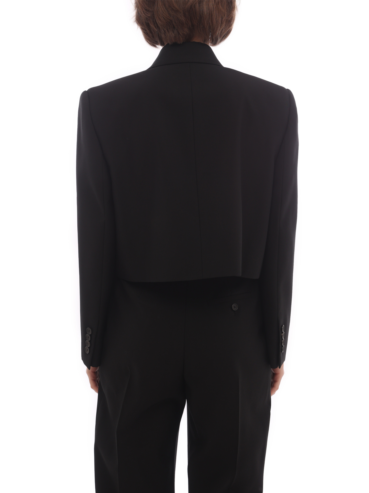 Жакет Alexander McQueen 702145 QJACX 1000 черный женский укороченный — купить в интернет-магазине Verdistore