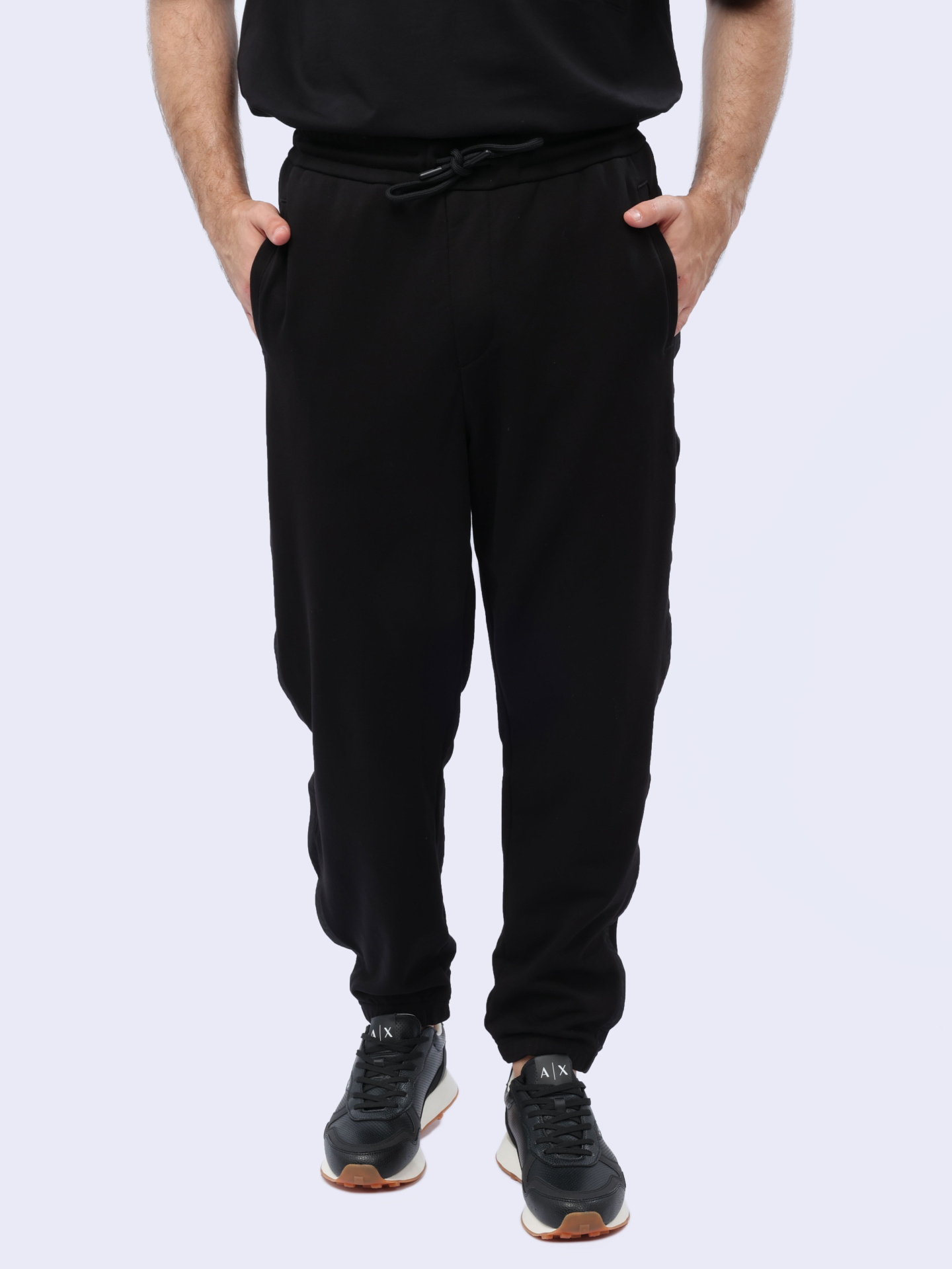 Брюки спортивные Armani Exchange 3DZPJA ZJDPZ 1200 черные мужские — купить в интернет-магазине Verdistore