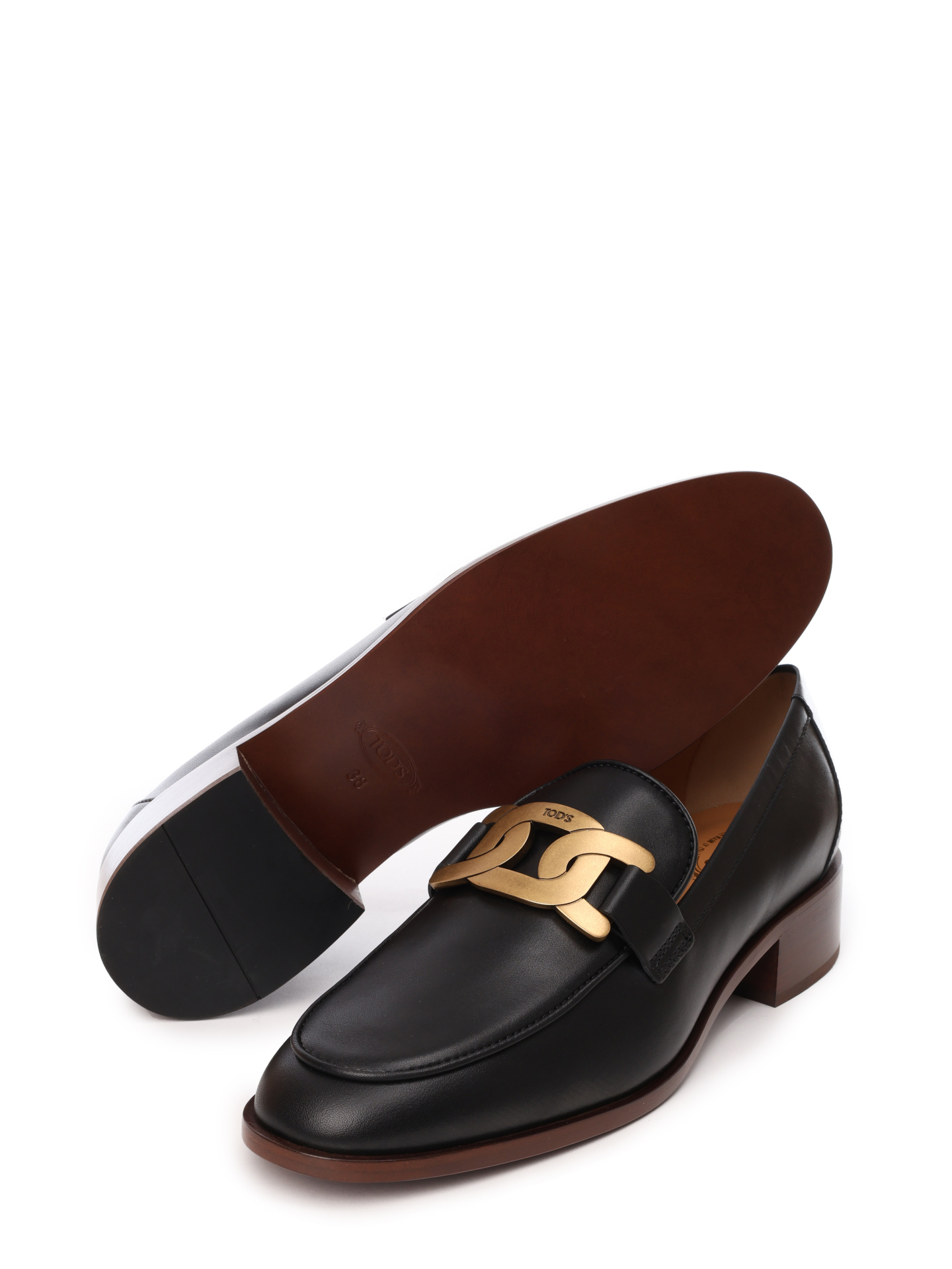 Лоферы Tod's XXW28K0FR00GOC B999 кожаные женские — купить в интернет-магазине Verdistore