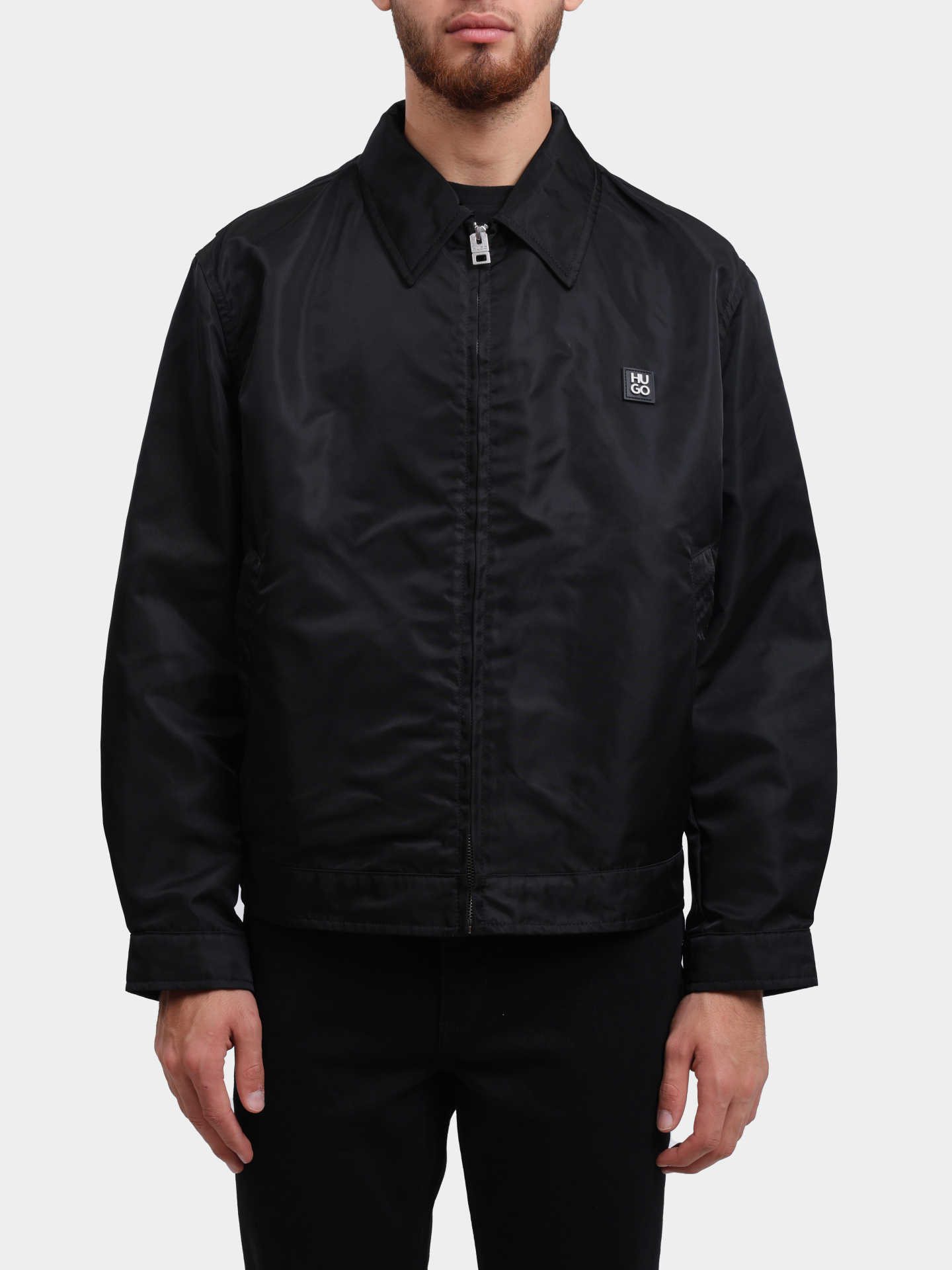 Куртка Hugo 50541595 001 черная мужская с логотипом — купить в интернет-магазине Verdistore