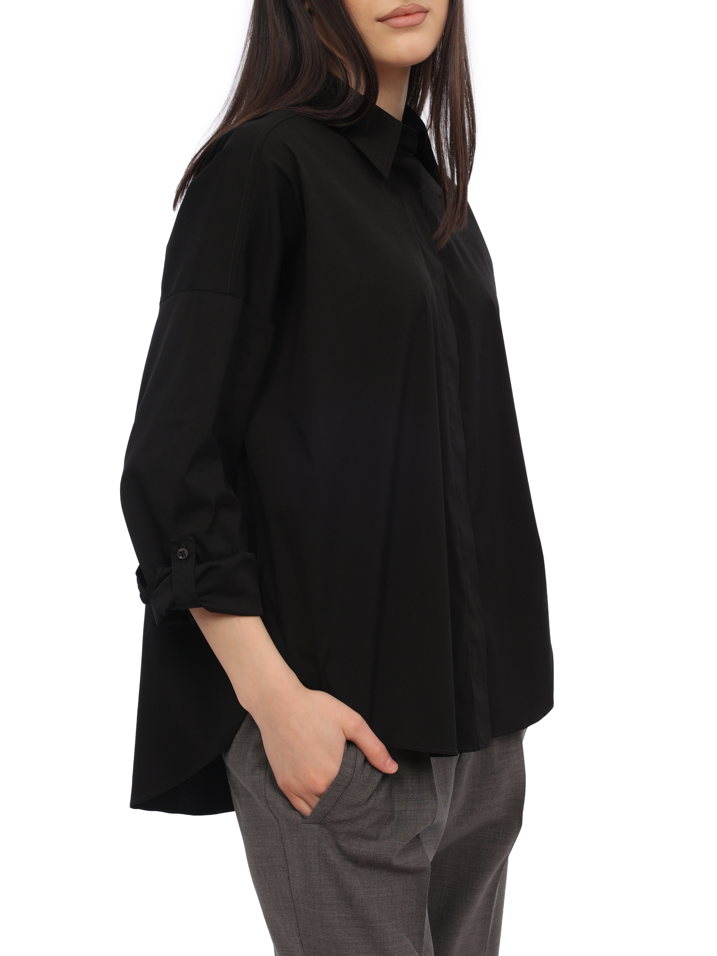 Рубашка Brunello Cucinelli M0091B1375 C101 черная женская — купить в интернет-магазине Verdistore