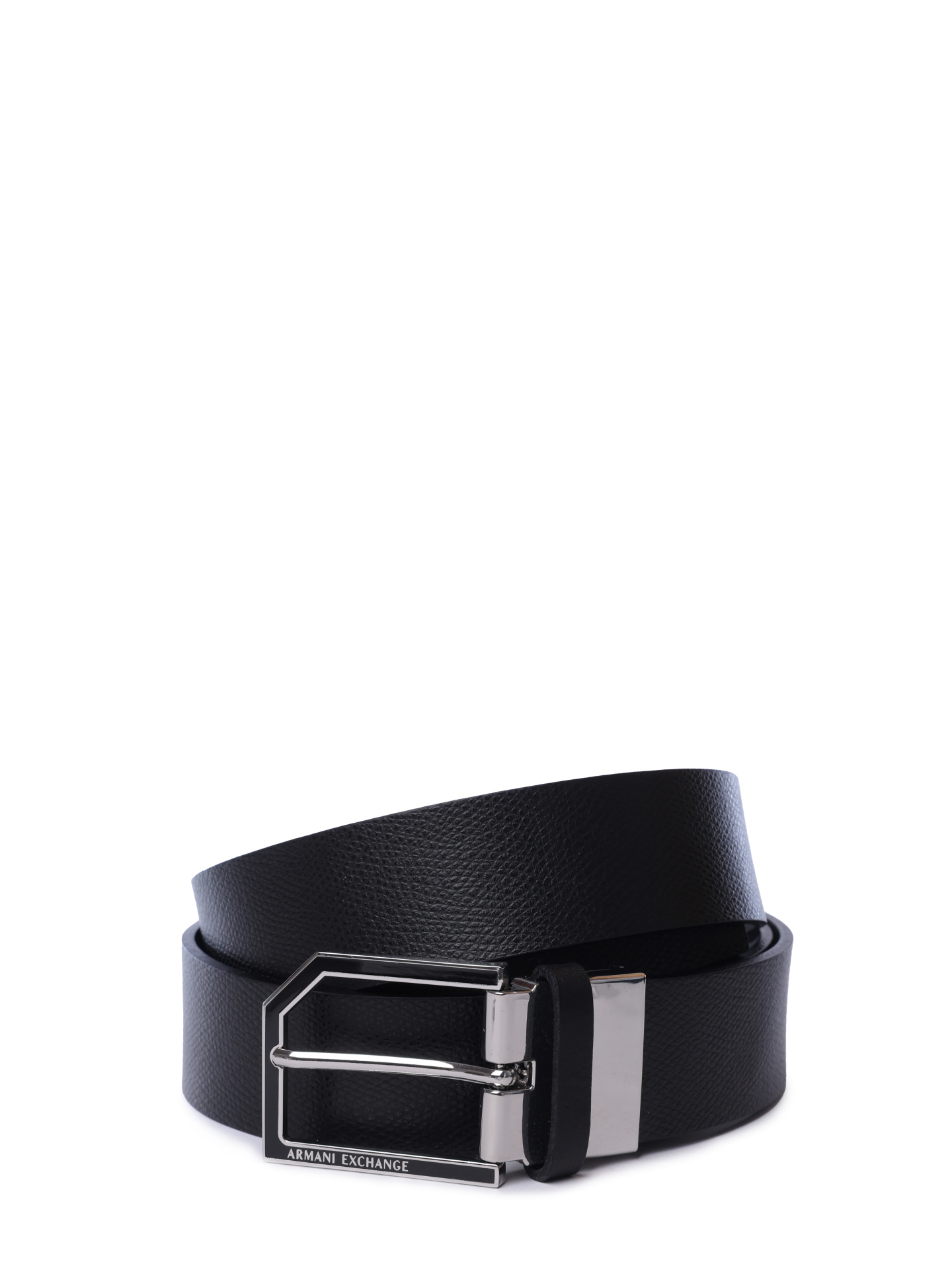 Ремень Armani Exchange XM000596 AF12665 MC028 черный мужской из зернистой кожи — купить в интернет-магазине Verdistore