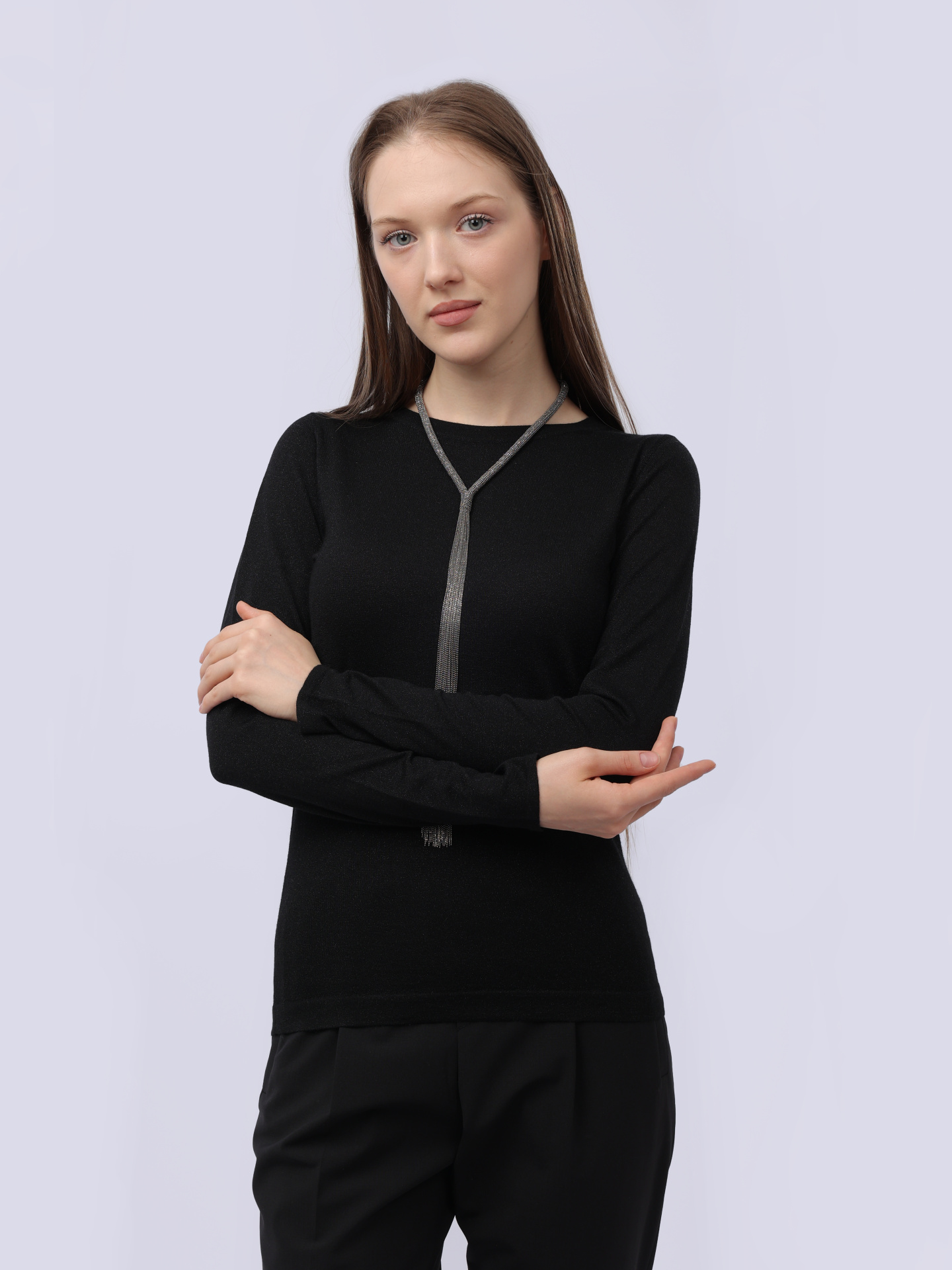 Свитер Brunello Cucinelli M4180B1383 C101 черный женский — купить в интернет-магазине Verdistore