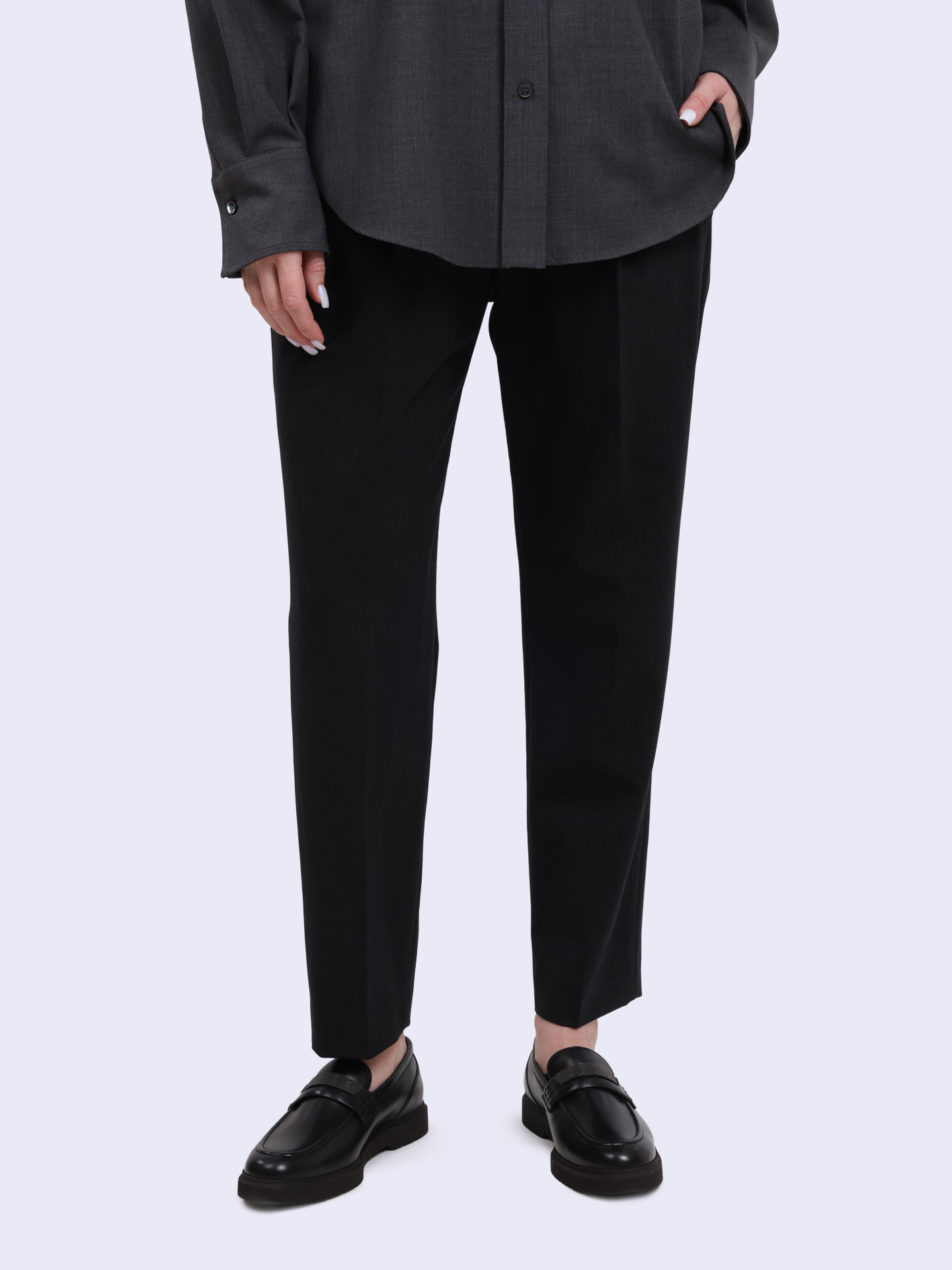 Брюки Brunello Cucinelli M0W07B1031 C2803 шерстяные женские — купить в интернет-магазине Verdistore